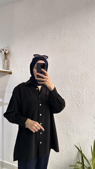 Sedef Gömlek Siyah