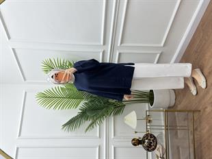 Simli Basic Triko Lacivert