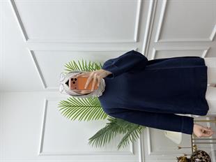 Simli Basic Triko Lacivert