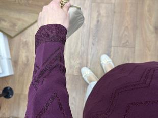 Zikzak Triko Mürdüm