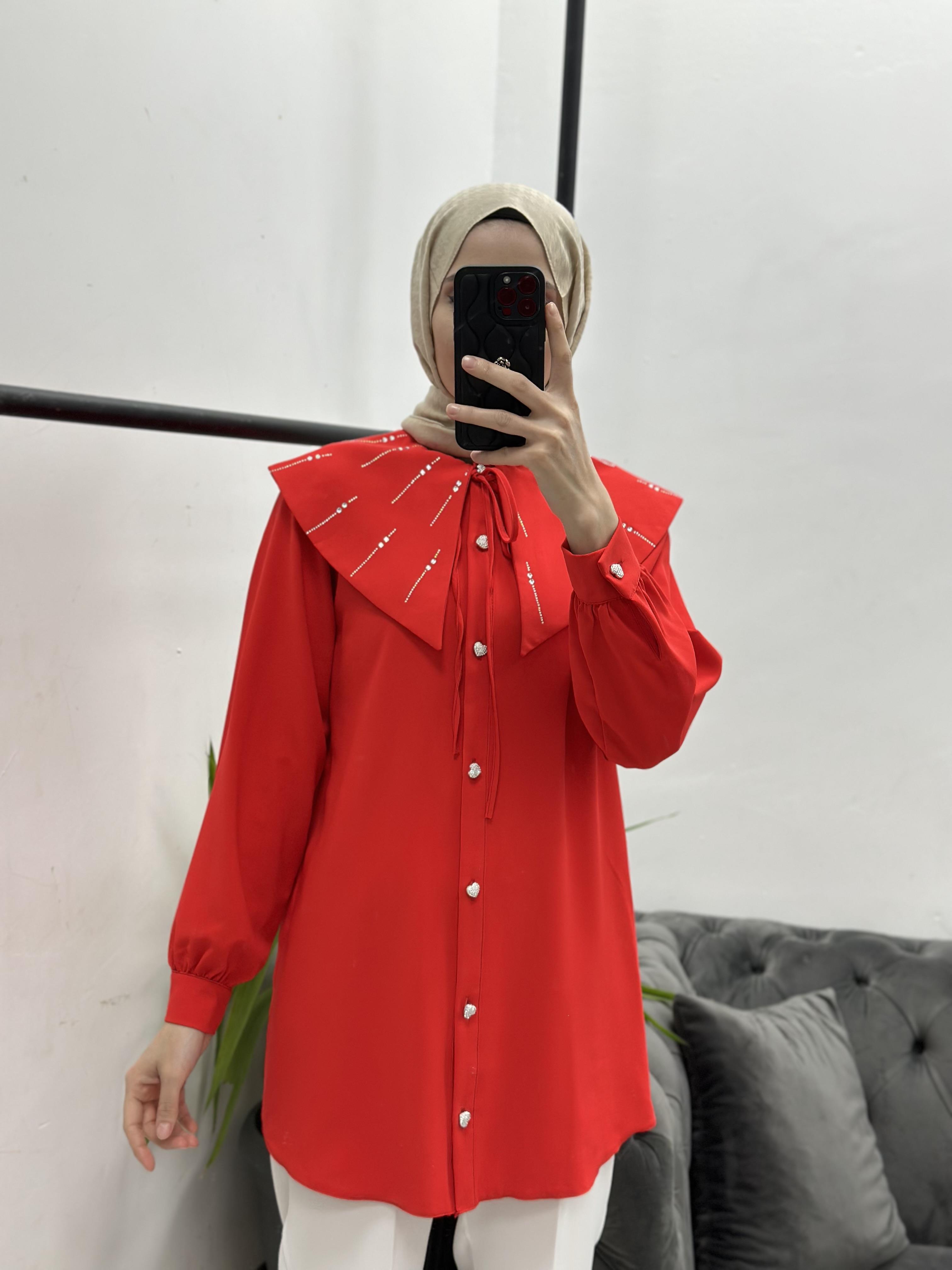 Alya Gömlek Kırmızı