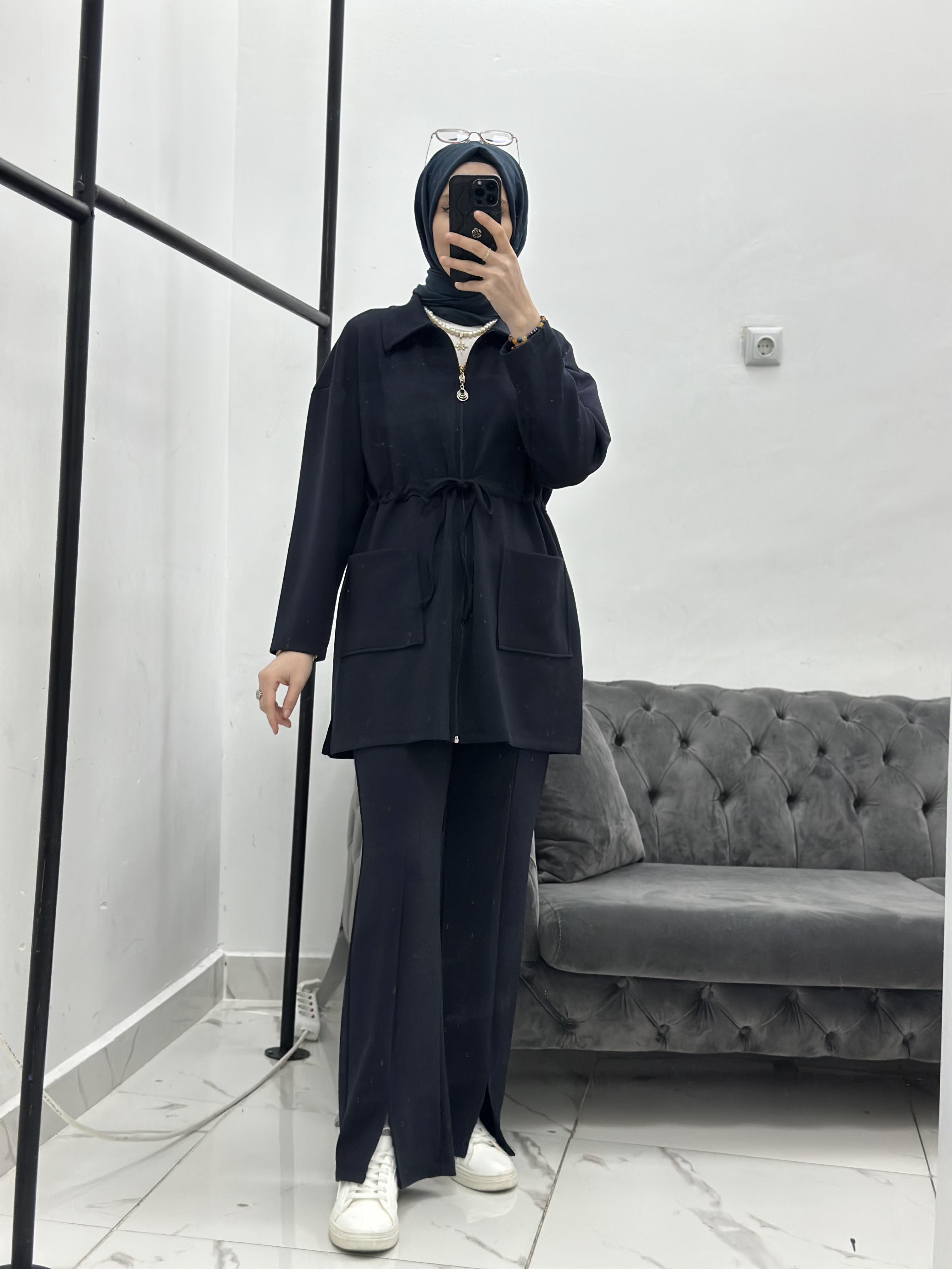 Bağcıklı Takım Lacivert