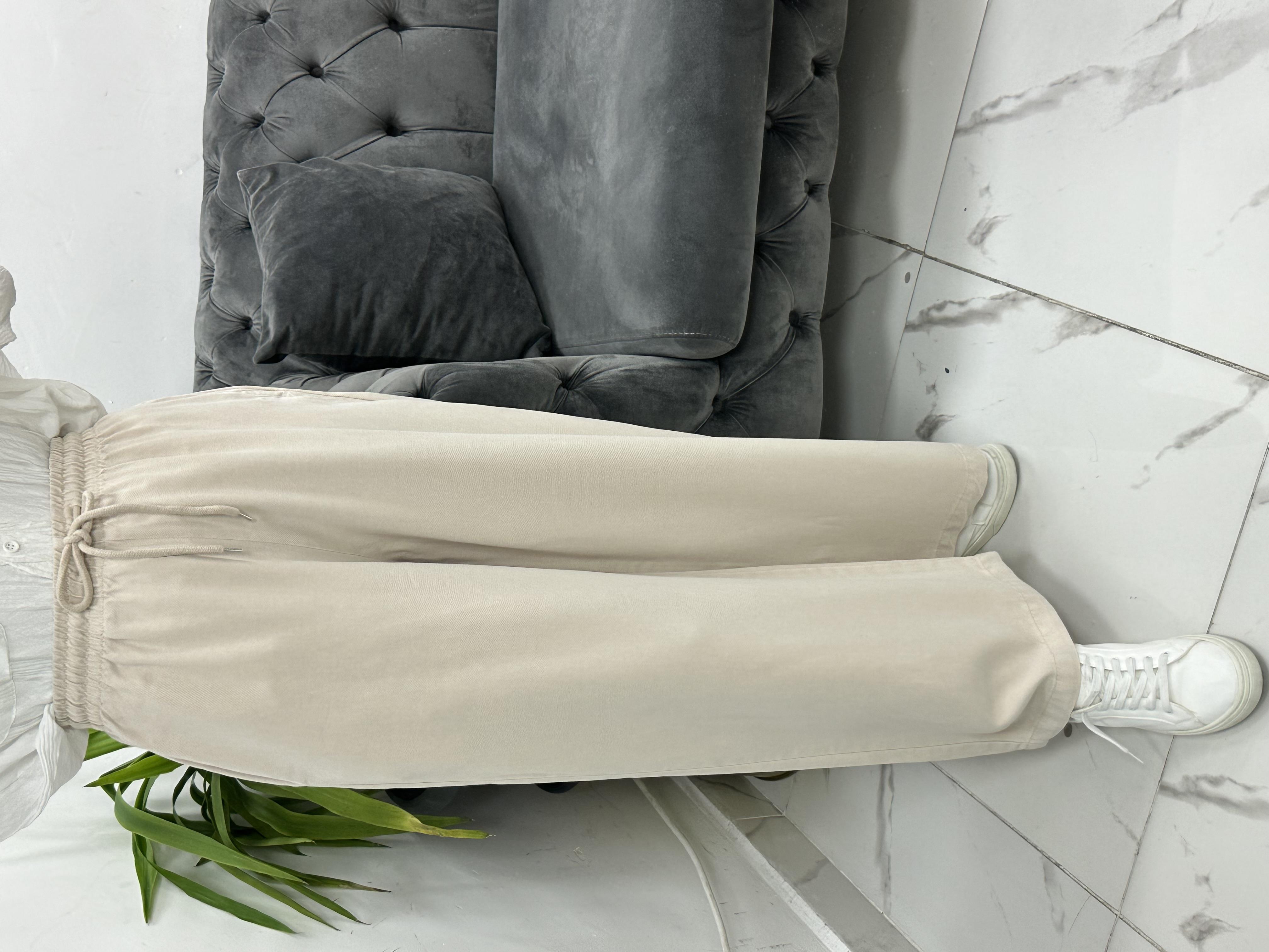 Beli Lastikli Bol Paça Krem