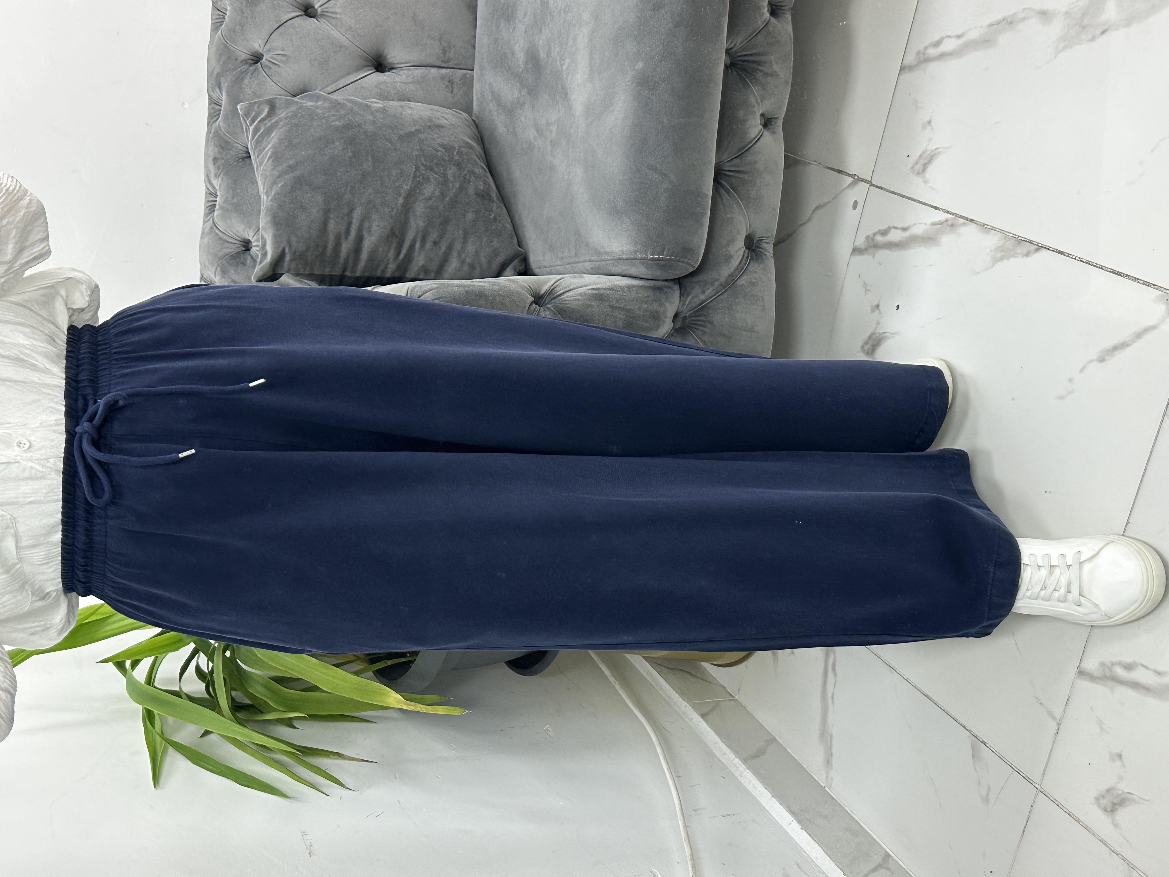 Beli Lastikli Bol Paça Lacivert