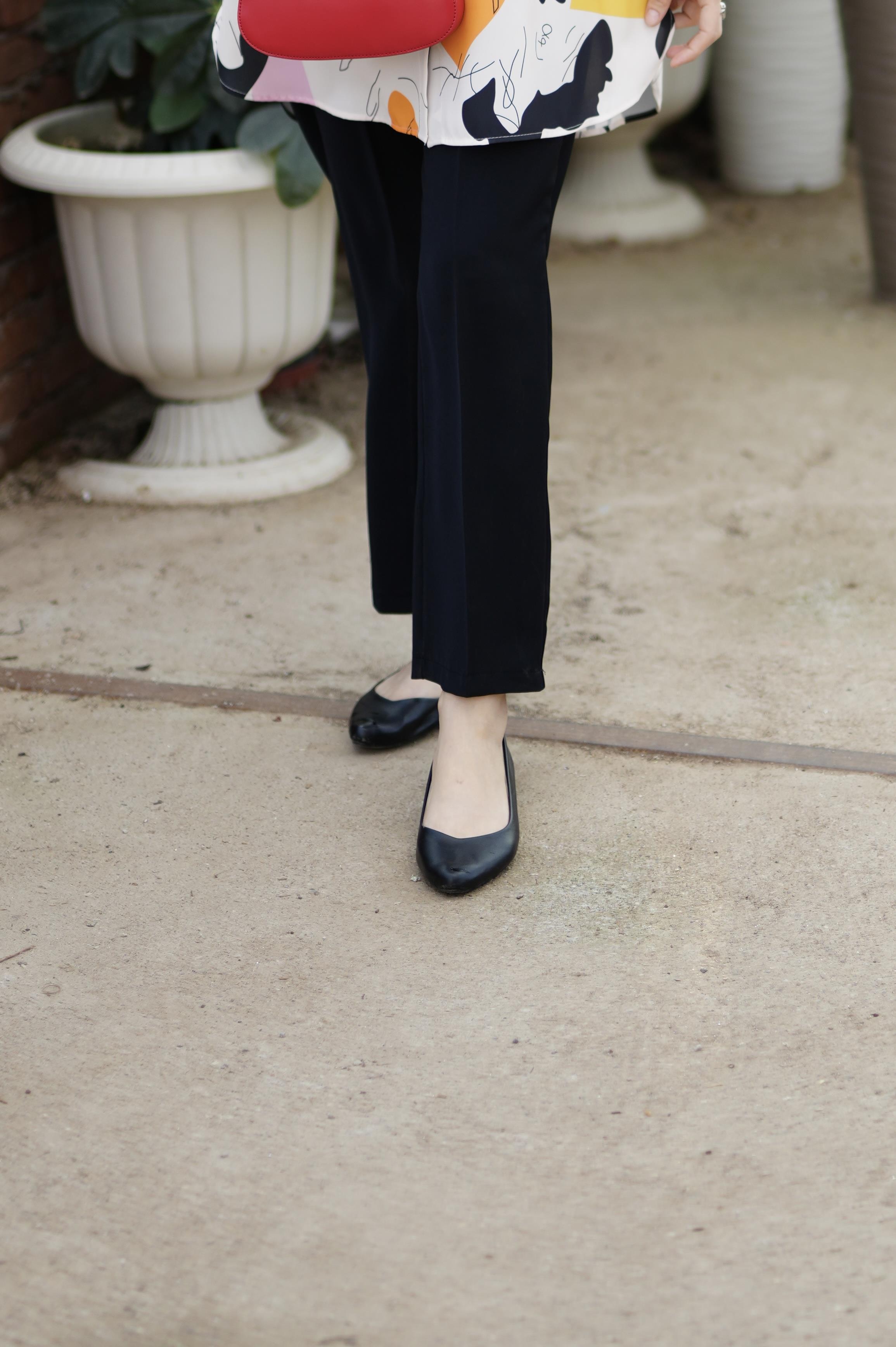 İpek Krep Pantolon Siyah