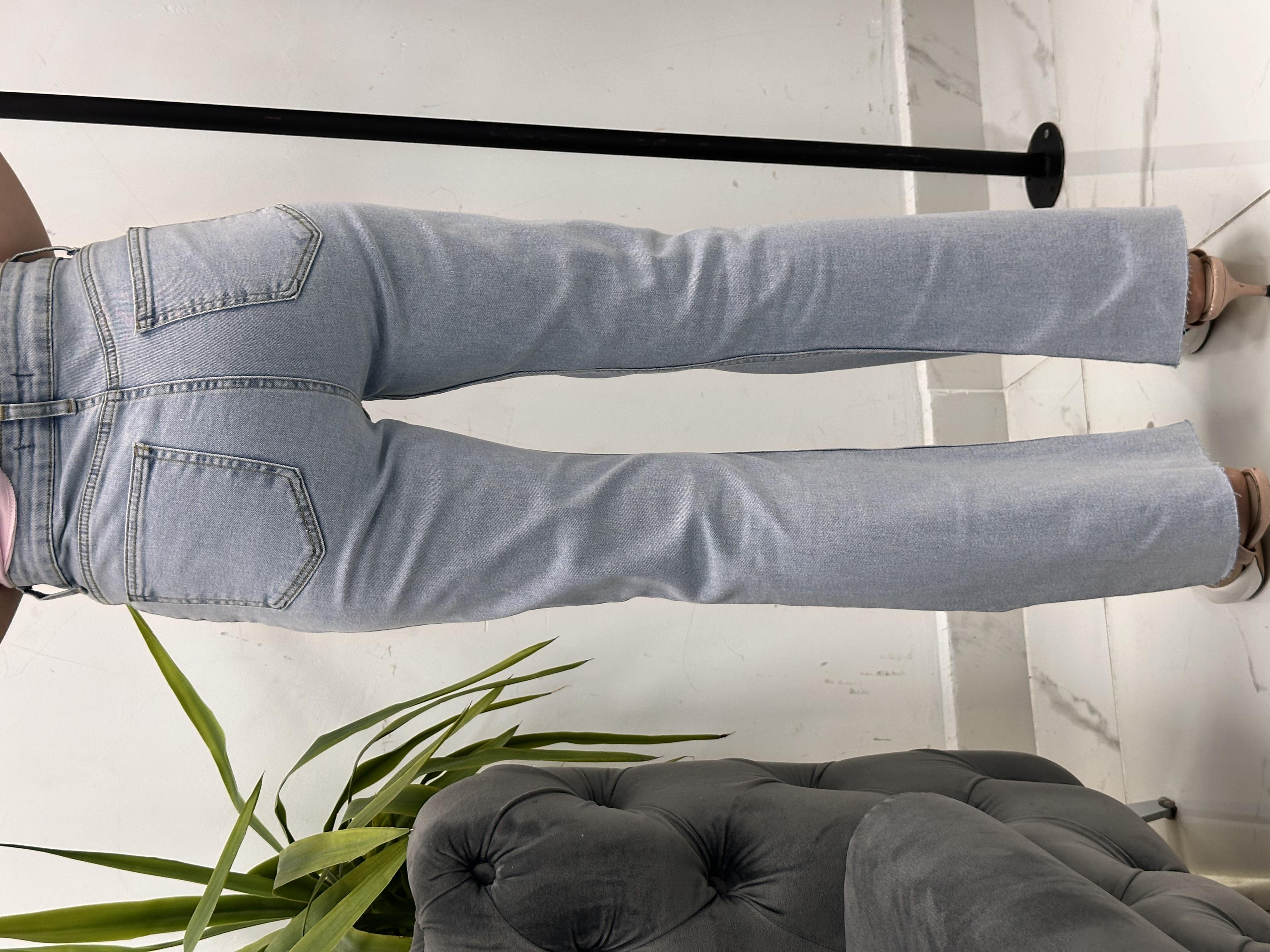 Kesik Paça Buz Mavi