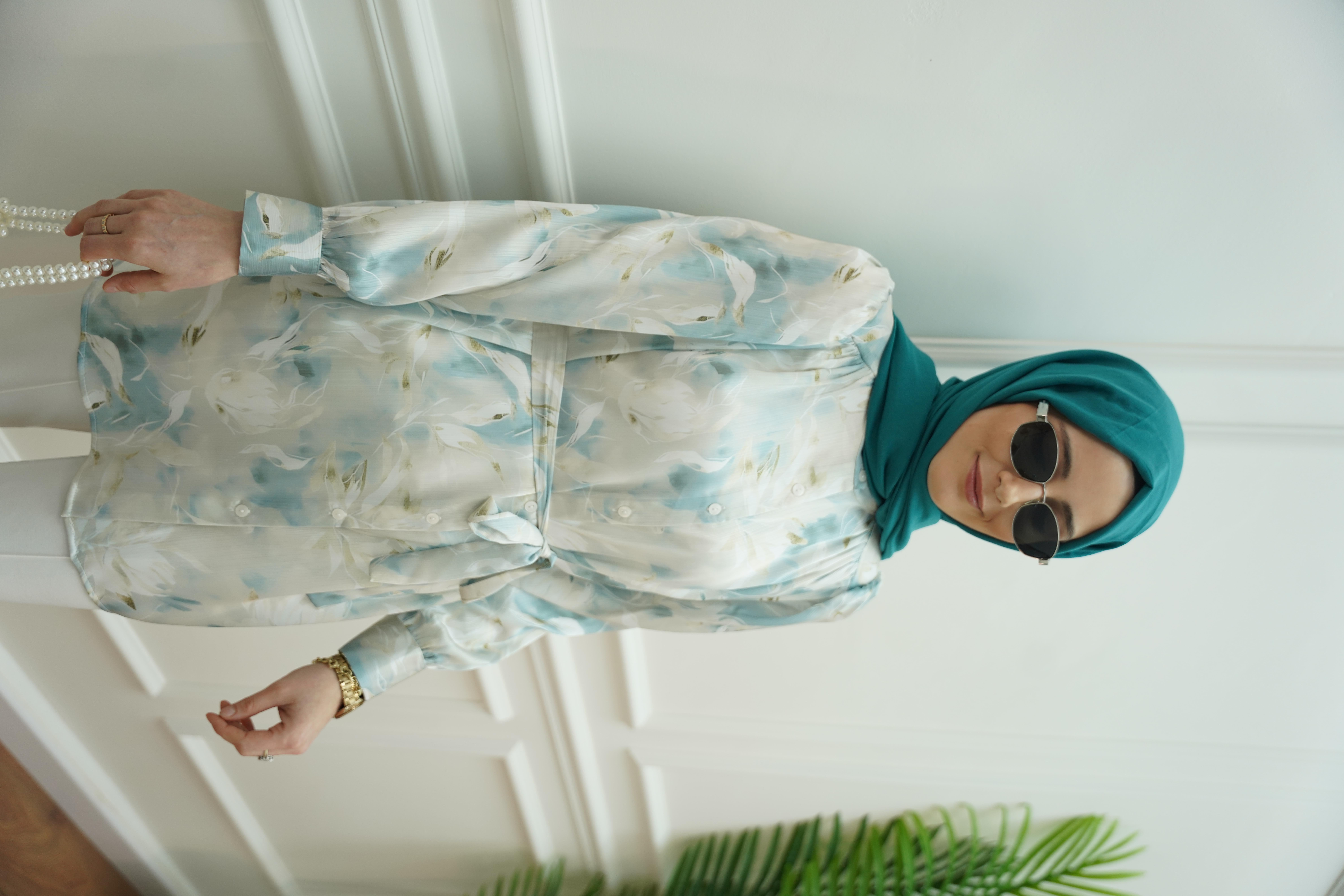 Masal Çini Turkuaz Gömlek 