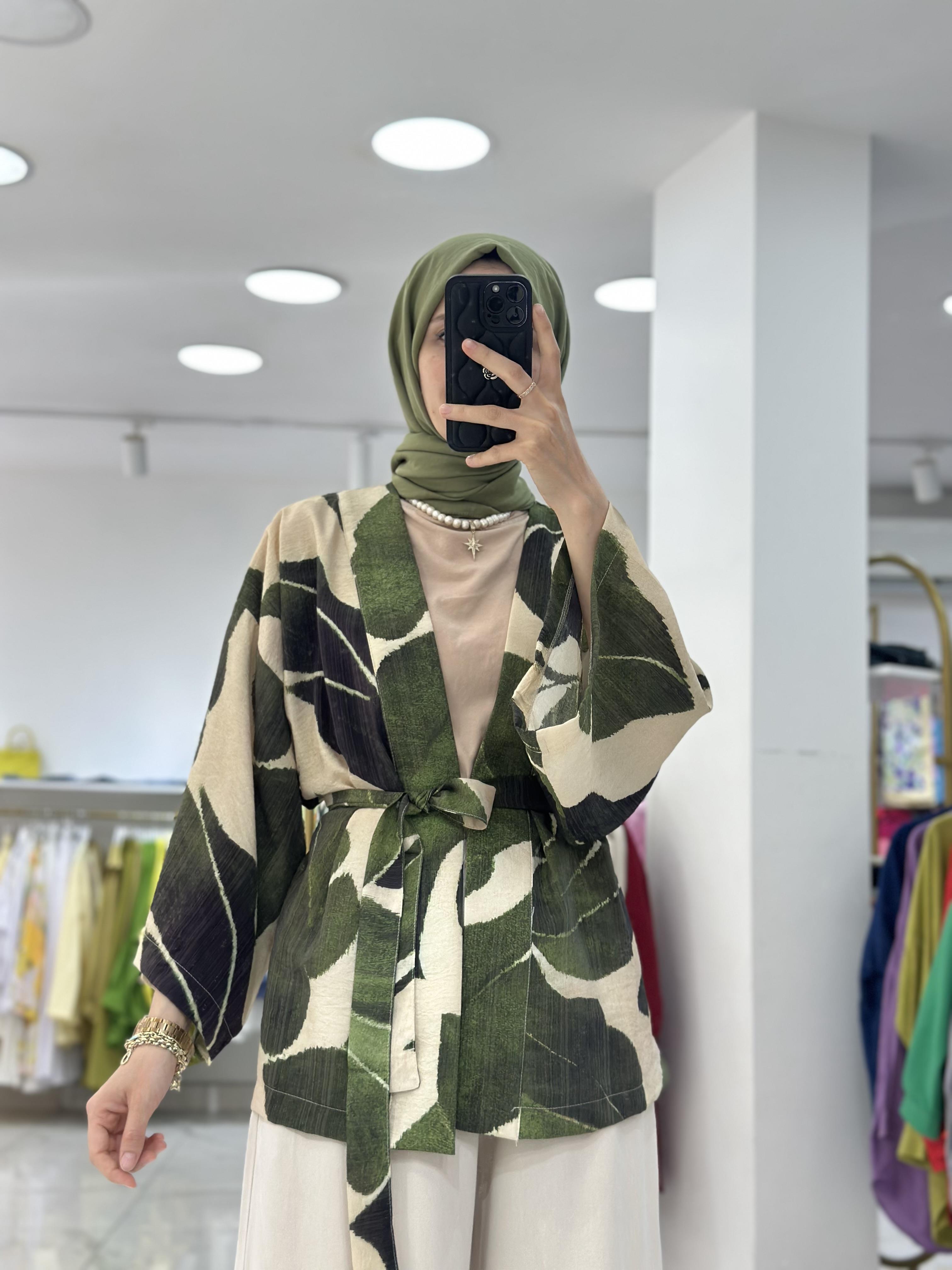 Palmiye Kimono Yeşil
