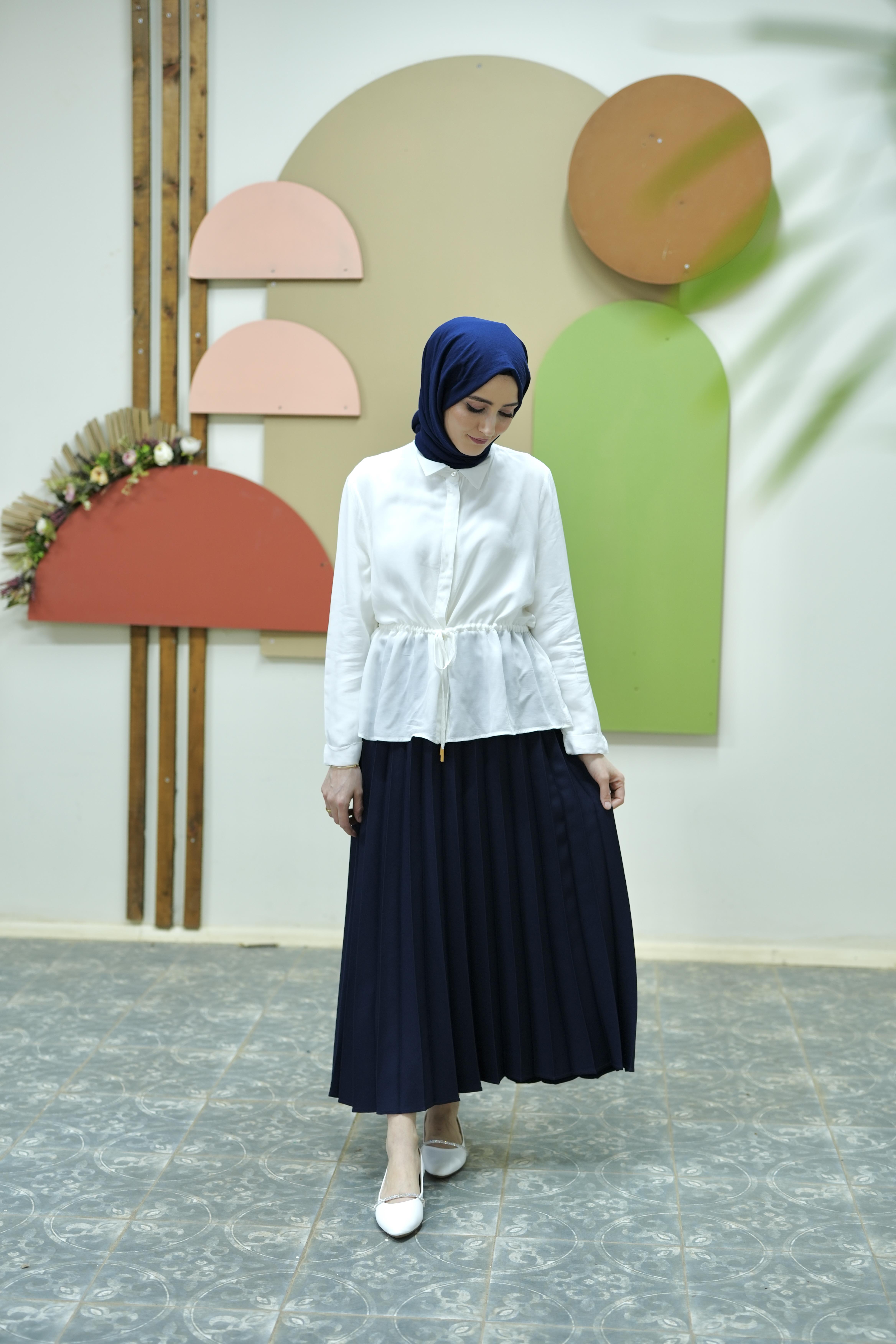 Pilise Etek Lacivert