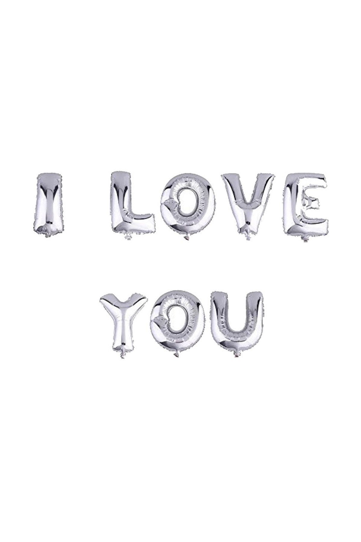 I Love You Folyo Balon Set Gümüş 40cmPartistPSPST794