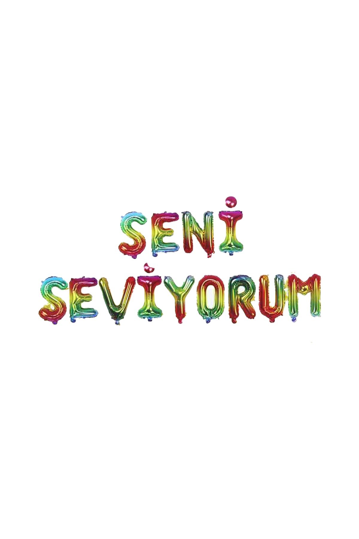 Seni Seviyorum Folyo Balon Set Renkli 40cmPartistPSPST781