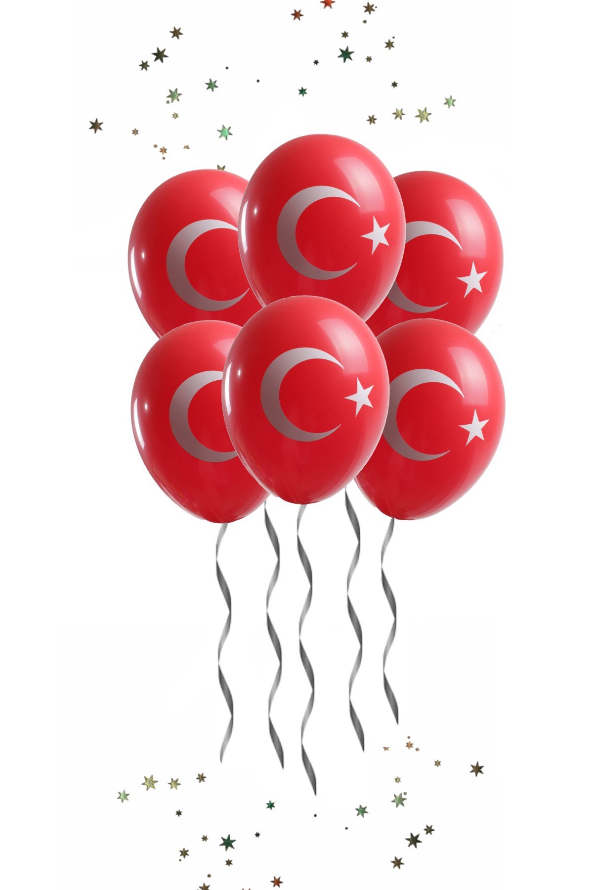 Türk Bayrağı Baskılı Lateks Balon 10'luPartistST1155