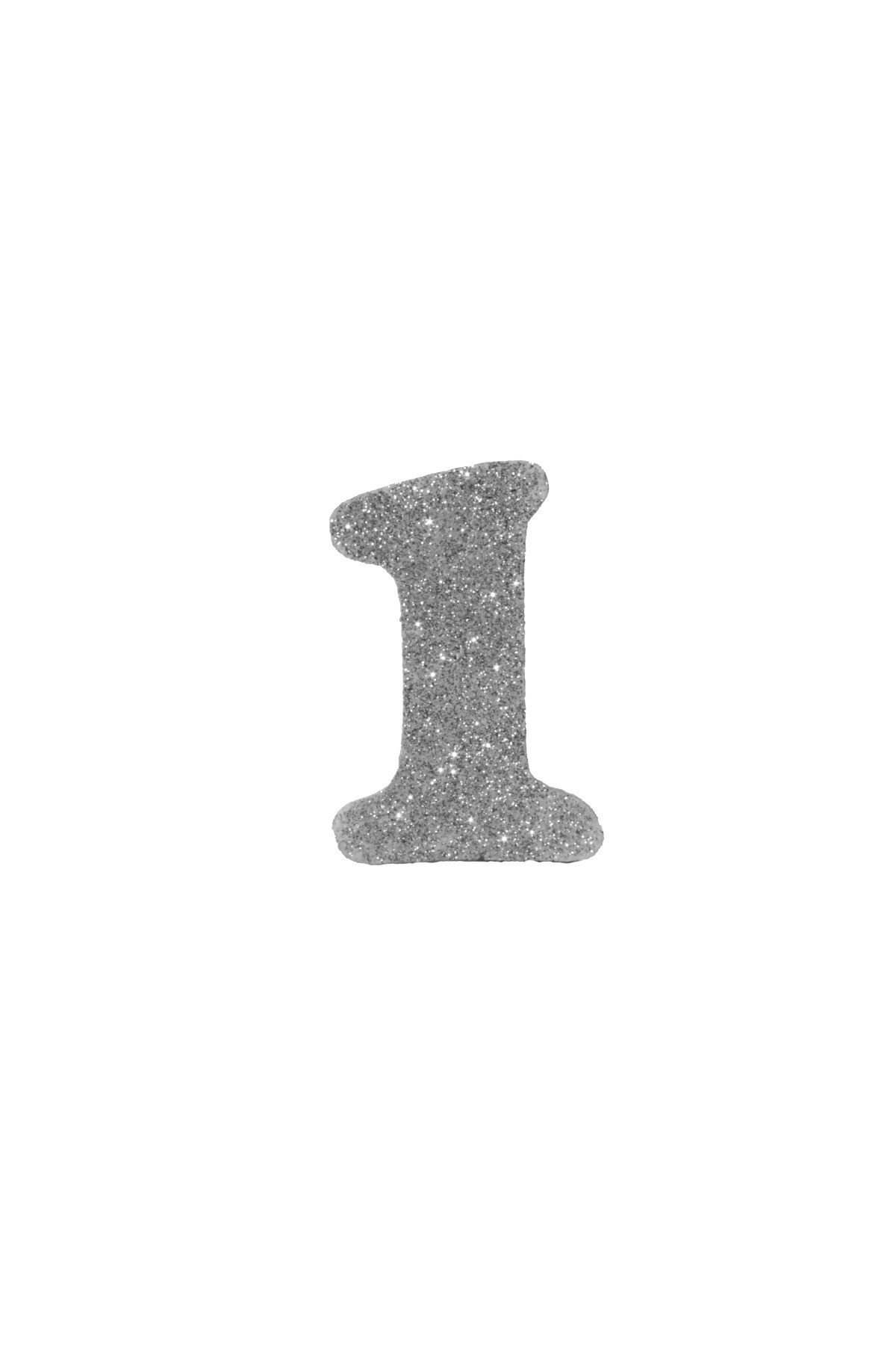 1 Rakam Strafor Gümüş 10*10cmPartistST2531