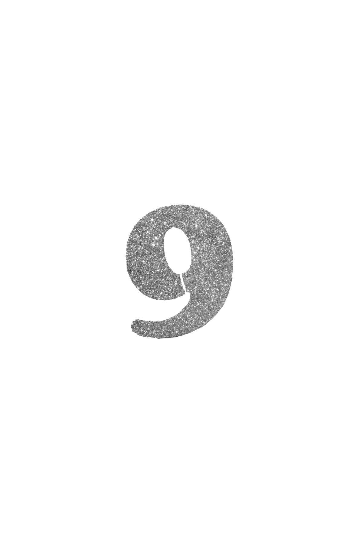 9 Rakam Strafor Gümüş 10*10cmPartistST2547