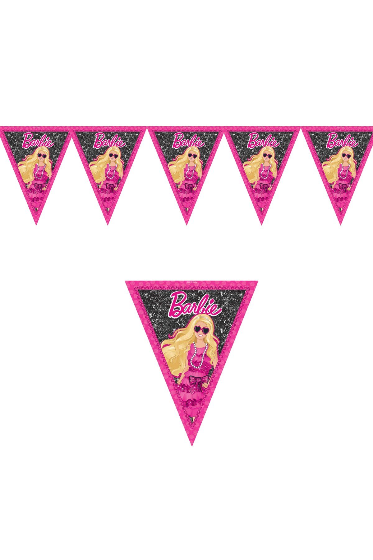 Barbie Lisanslı Üçgen Flama 320cmPartistST1811