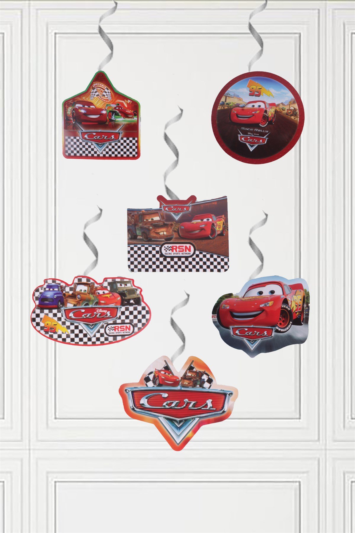 Cars Arabalar Temalı Sarkıt Tavan Süsü 6'lıPartistST2095