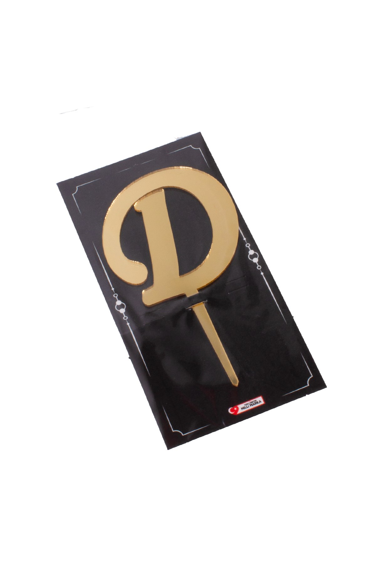 D Harf Pasta Üstü Pleksi Yazı Gold 12cmPartistST2315