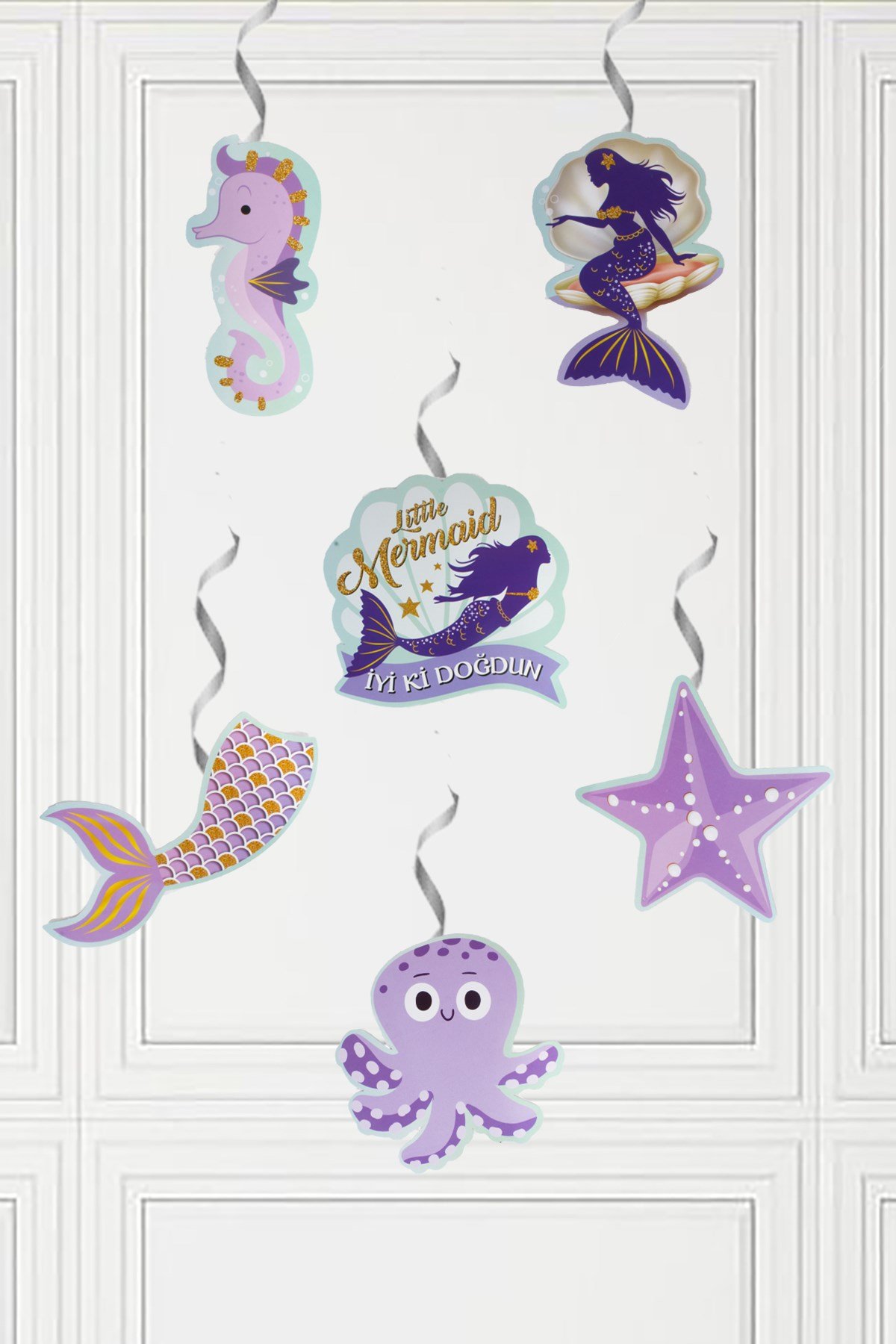 Deniz Kızı Temalı Sarkıt Tavan Süsü 6'lıPartistST2104