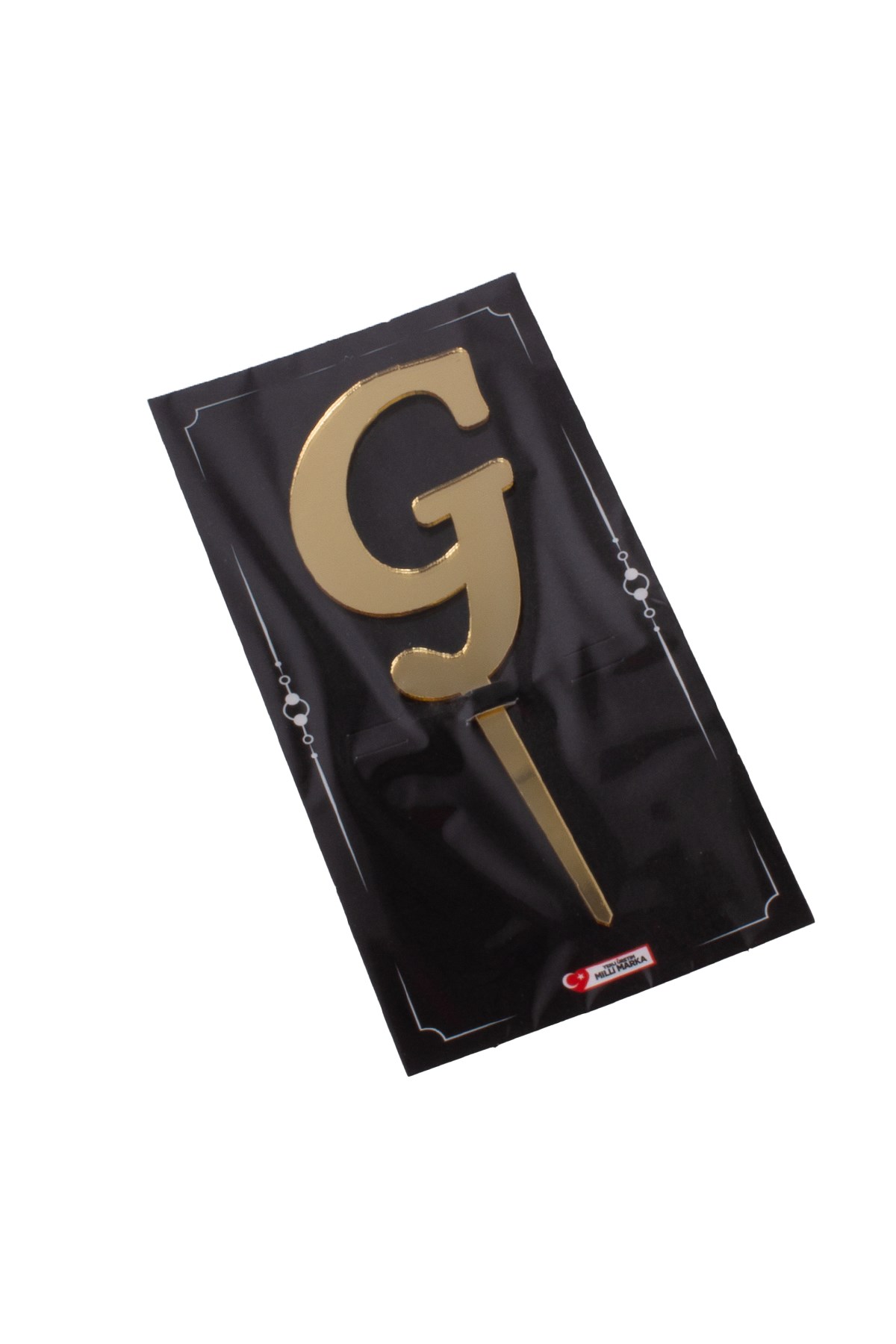 G Harf Pasta Üstü Pleksi Yazı Gold 12cmPartistST2321