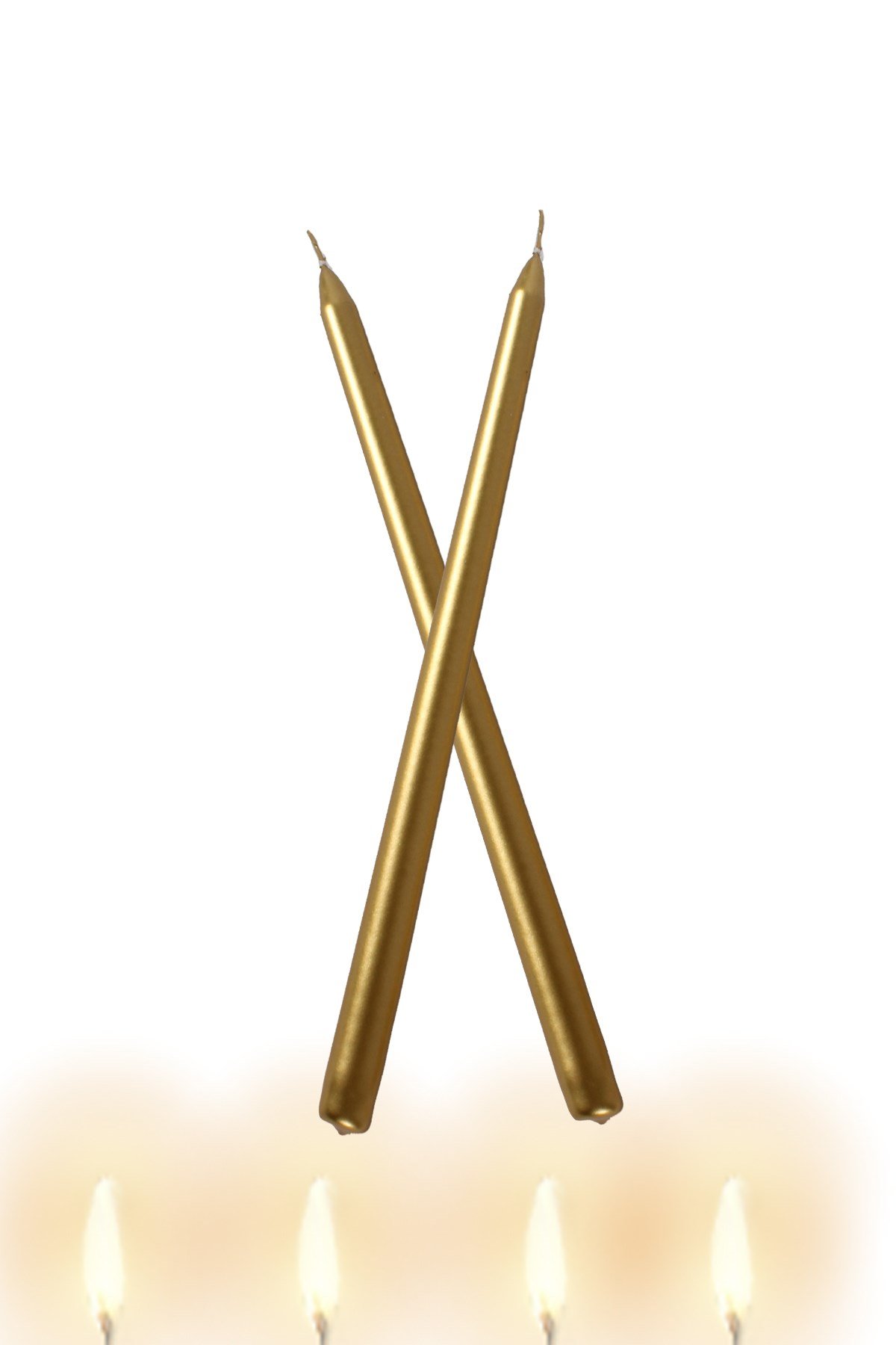 Gold Şamdan Mum 25cm 2'liPartistST3082