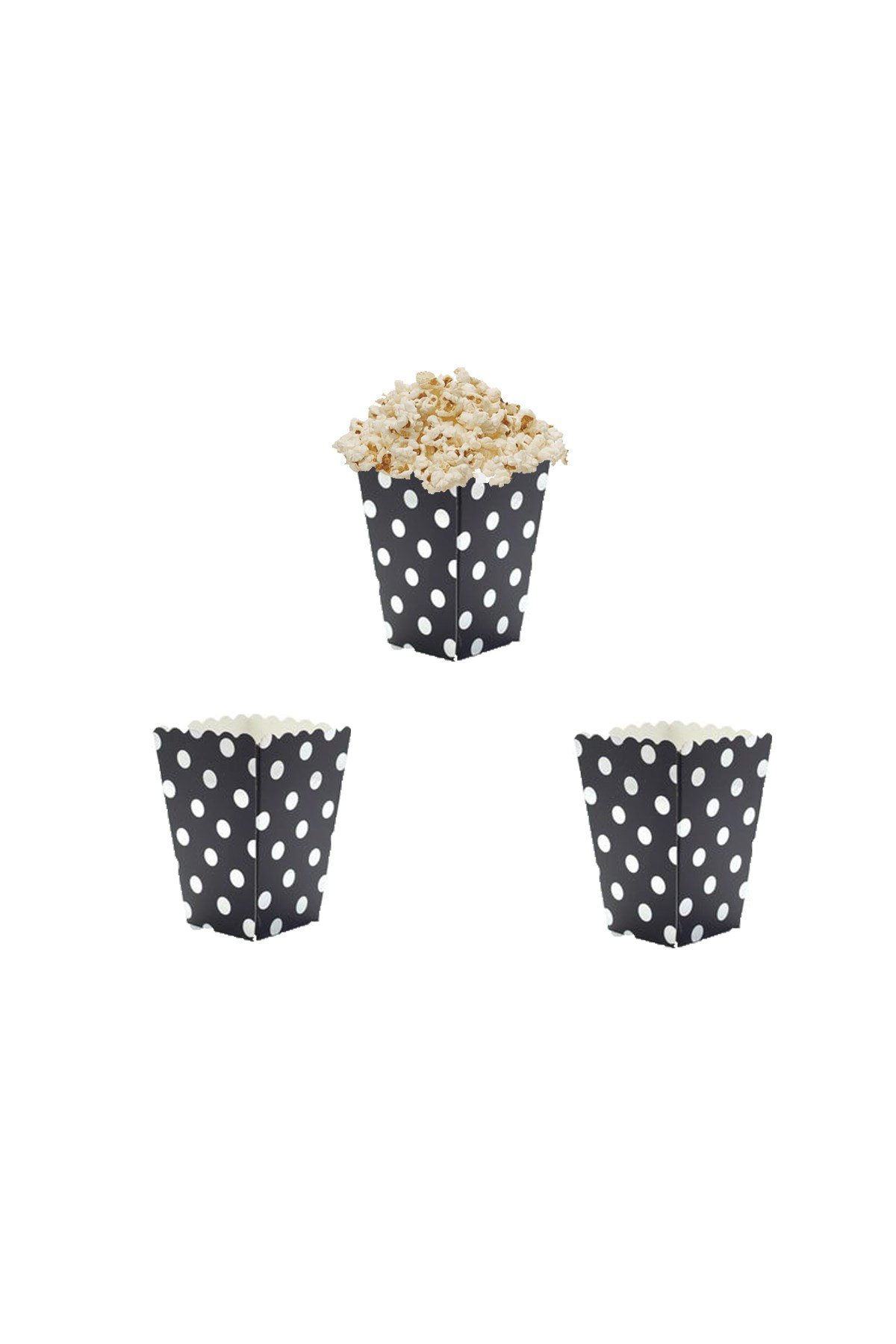 Gümüş Puanlı Siyah Renk Mısır Kutusu 10'luPartistPSPST2195