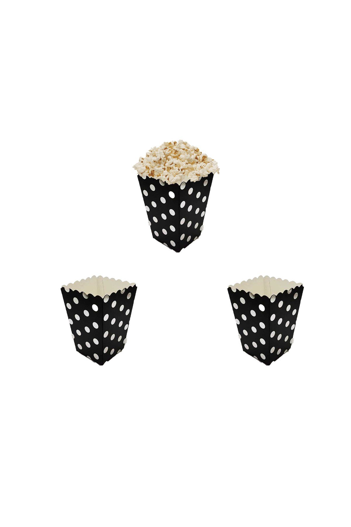 Gümüş Puanlı Siyah Renk Mısır Kutusu 10'luPartistST3946