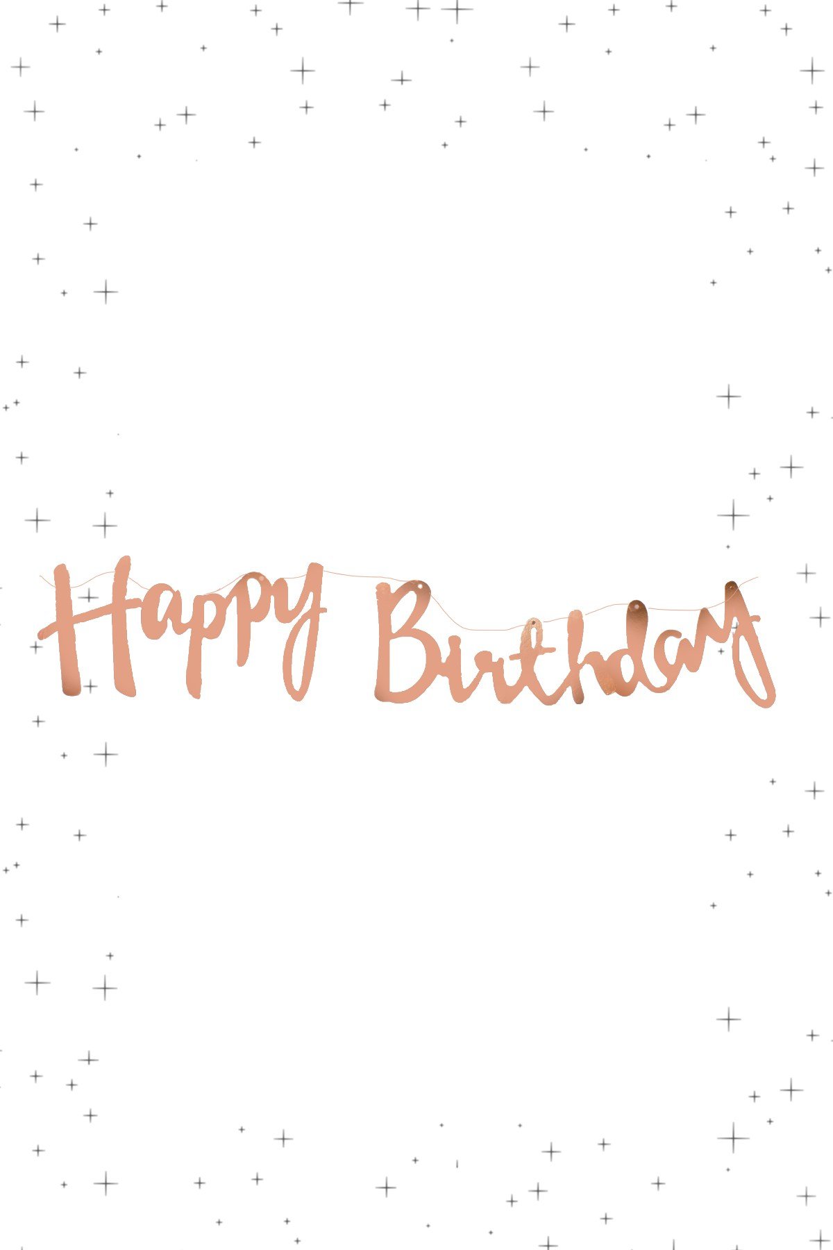 Happy Birtday Kaligrafi Gold Rose (Bronz) Banner 110cmPartistST1773