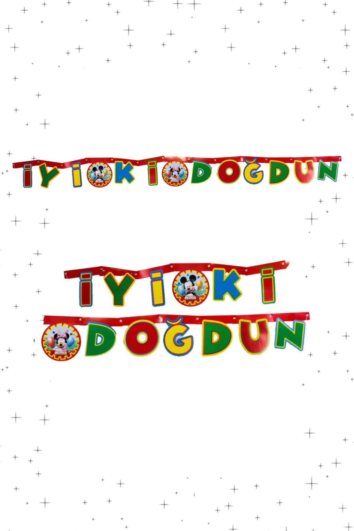 İyi Ki Doğdun Mickey Mouse ClubHouse Lisanslı Zigzag Banner 200cmPartistST1786