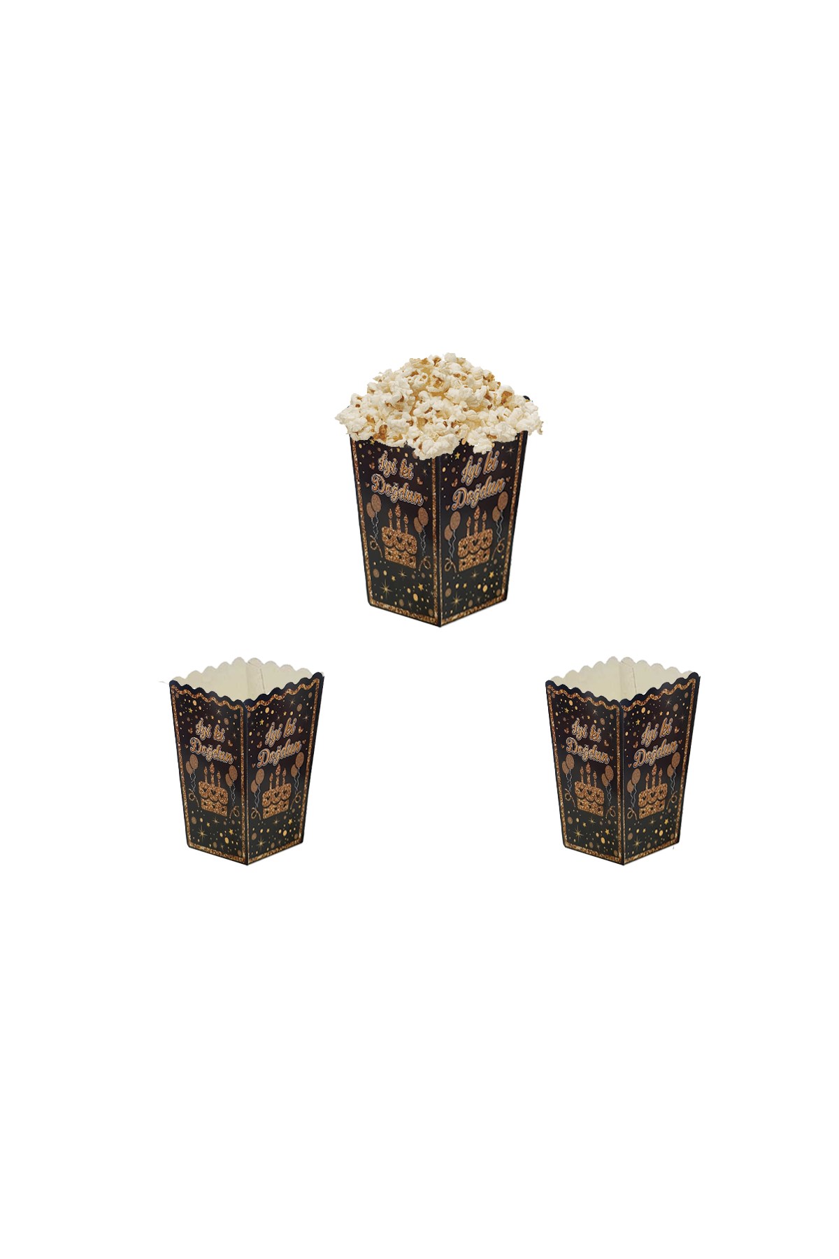 İyi Ki Doğdun Gold Siyah Mısır Kutusu 10'luPartistPSPST2212