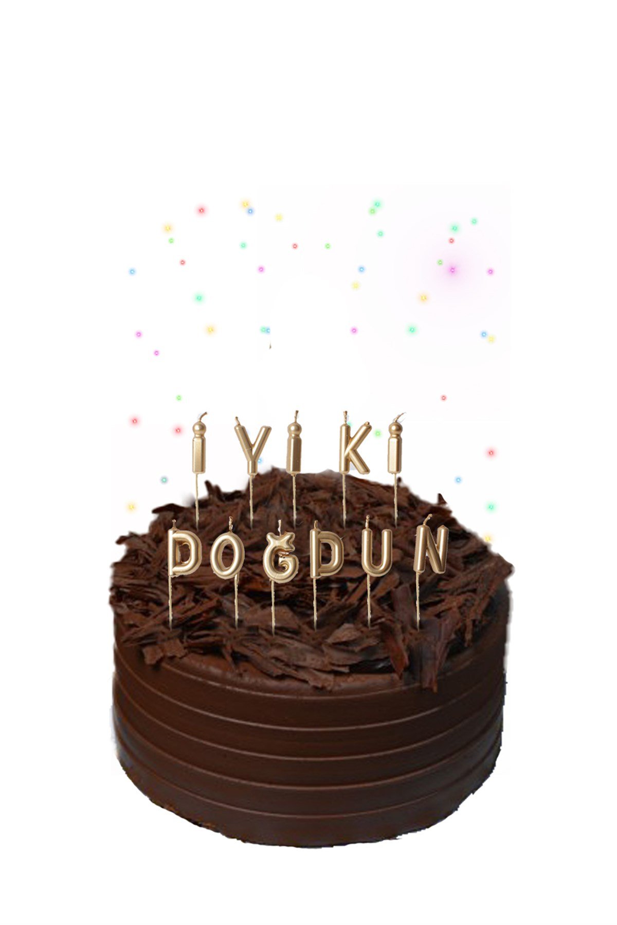 İyi Ki Doğdun Pasta Mumu Gold HarfPartistST3021