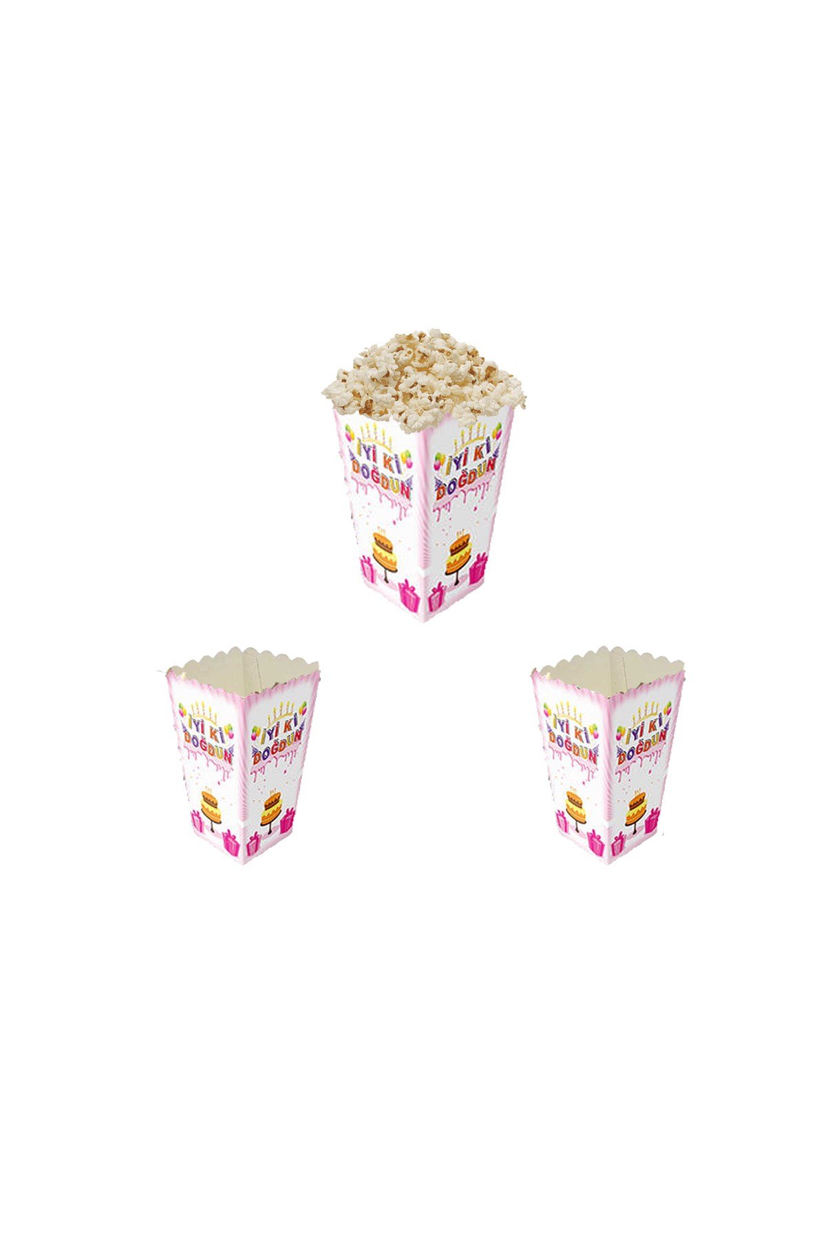 İyi Ki Doğdun Pembe Mısır Kutusu 10'luPartistPSPST2214