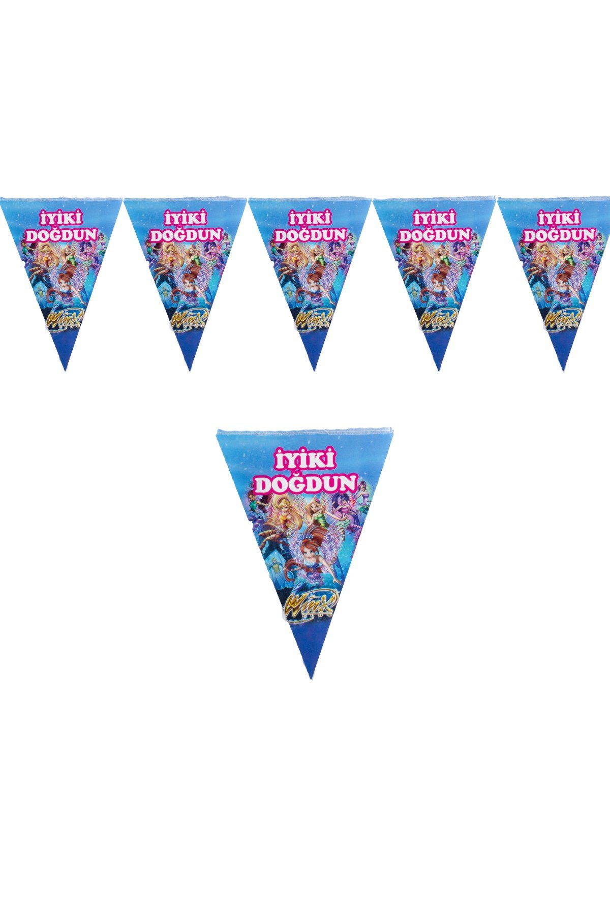 İyi Ki Doğdun Winx Club Temalı Üçgen Flama 200cmPartistST1829