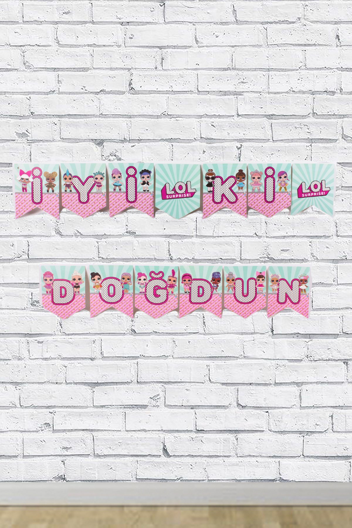 İyi Ki Doğdun LOL Bebek Temalı Zigzag Banner 190cmPartistST1717