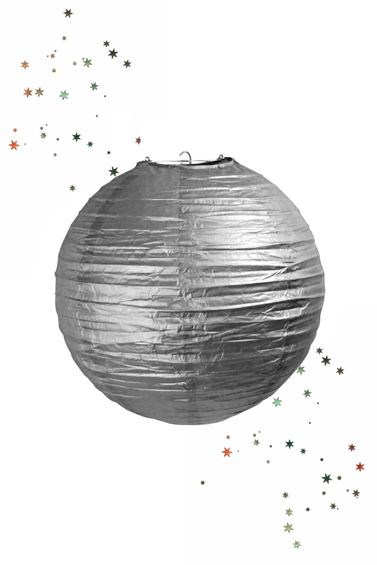 Japon Feneri Kağıt Gümüş 30cmPartistST2031