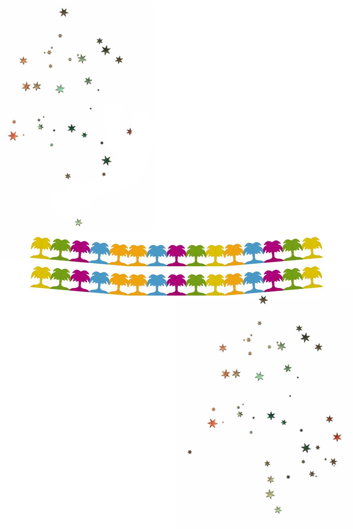 Kikajoy Akordeon Süs Palmiye Renkli 300cmPartistST2070