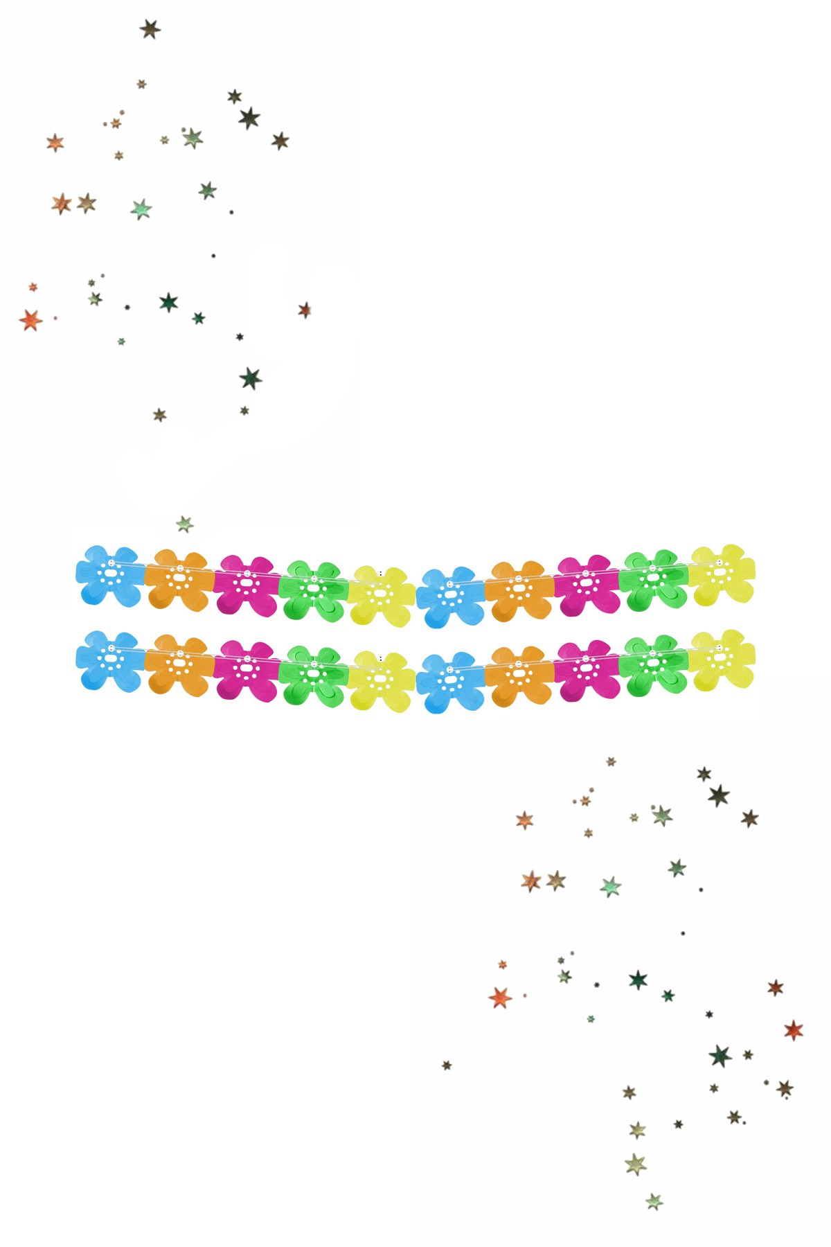 Kikajoy Akordeon Süs Papatya Renkli 300cmPartistST2071