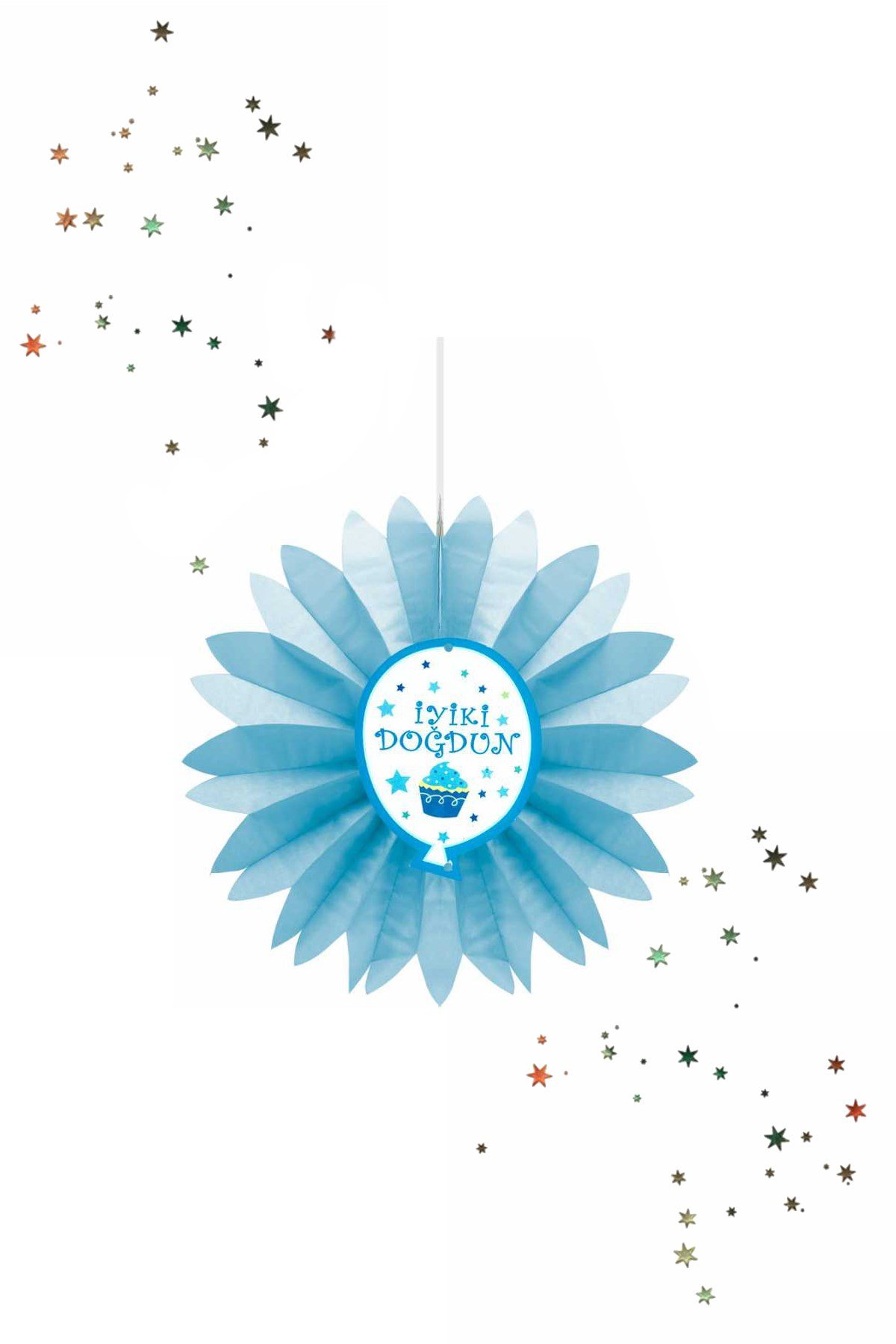 Kikajoy İyi Ki Doğdun Temalı Yelpaze Süs MaviPartistST1922