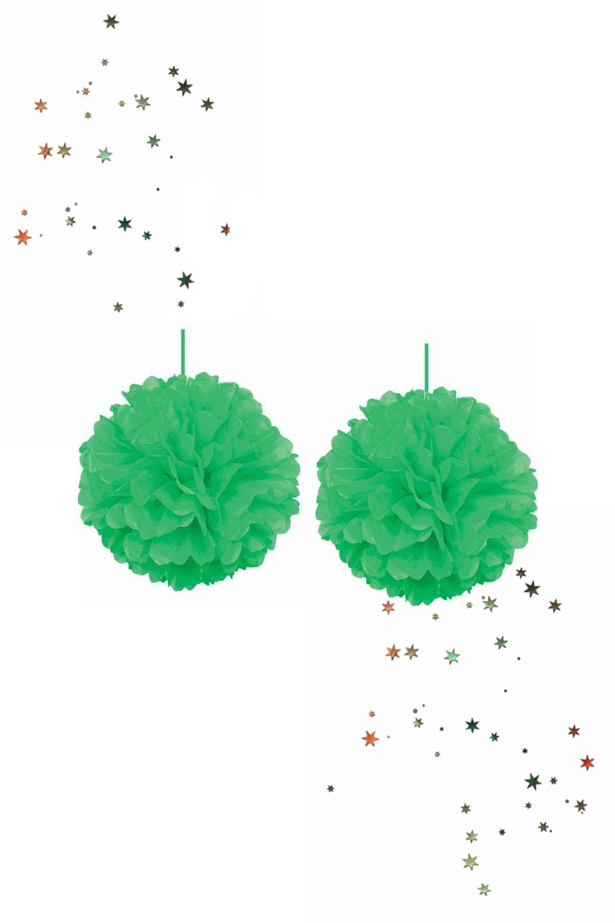 Kikajoy Ponpon Dekor Süs Yeşil 2'li 30cmPartistST2051