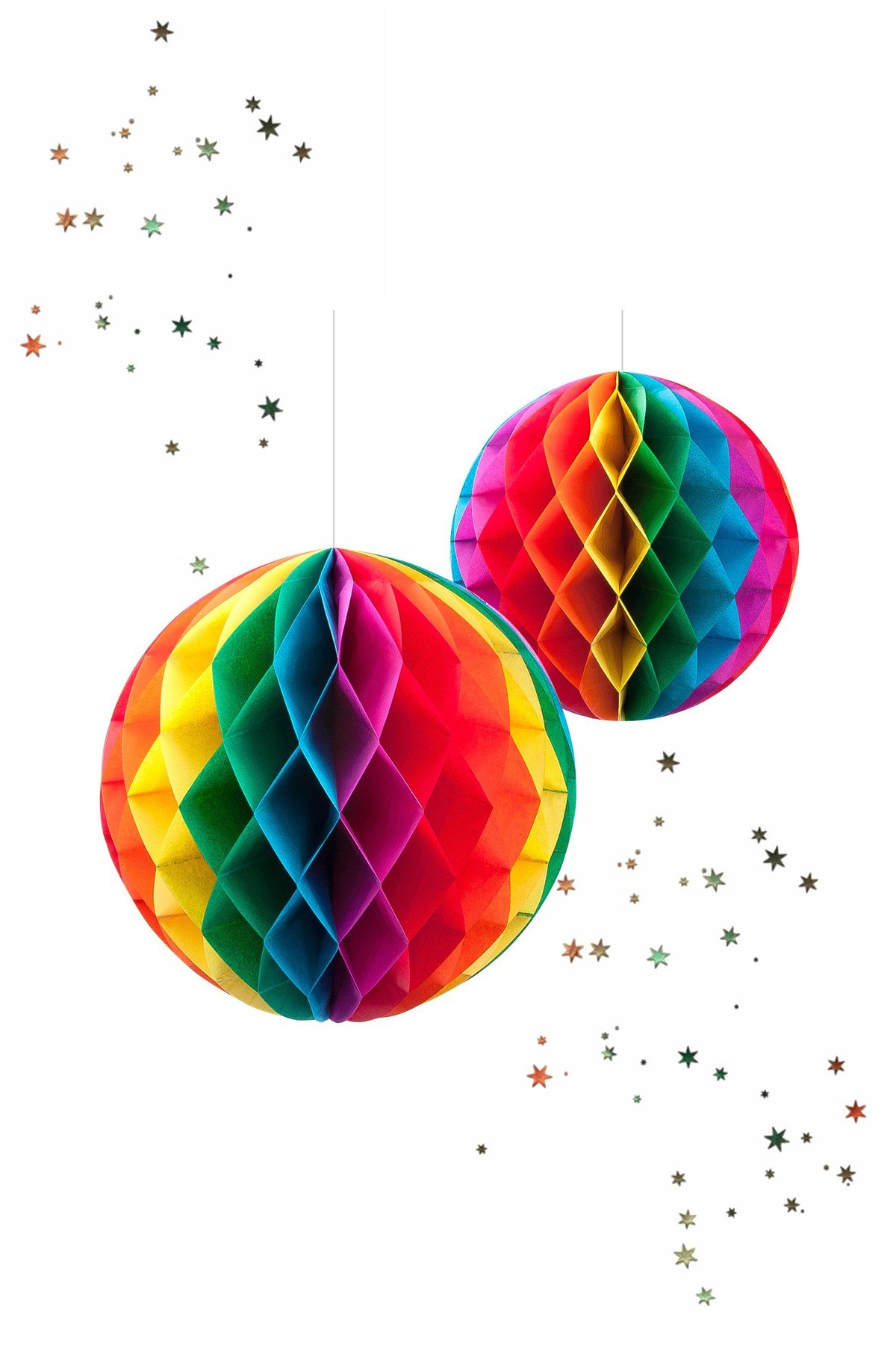 Kikajoy Petek Fener Süs Gökuşağı Renkli 2'liPartistST1943