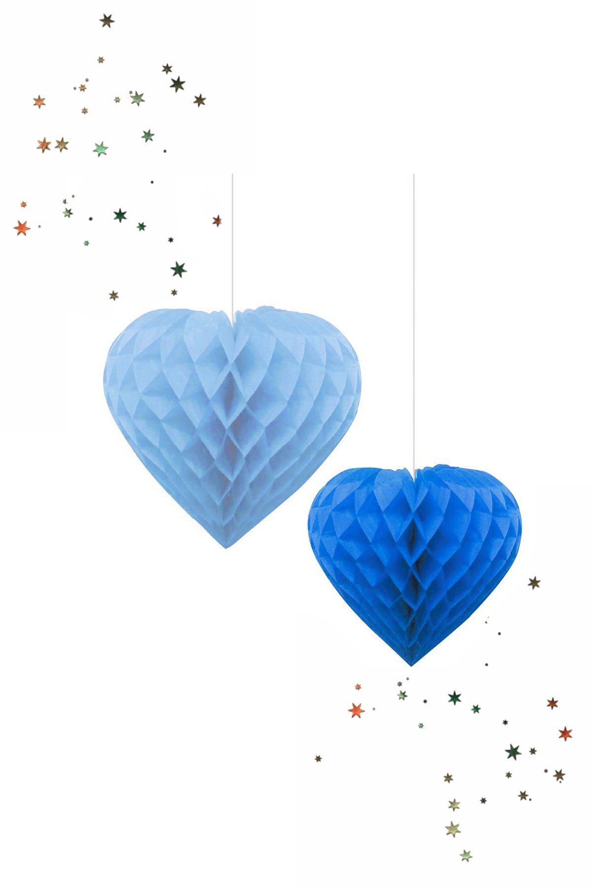 Kikajoy Petek Süs Kalp Mavi Lacivert 2'liPartistST1948