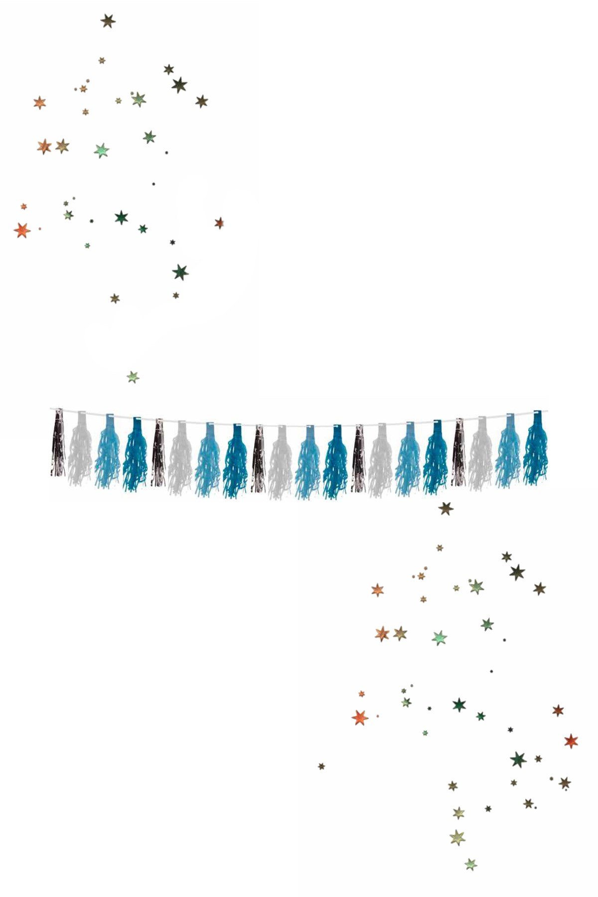 Kikajoy Sıralı Püskül Süs Mavi 400cmPartistST2068