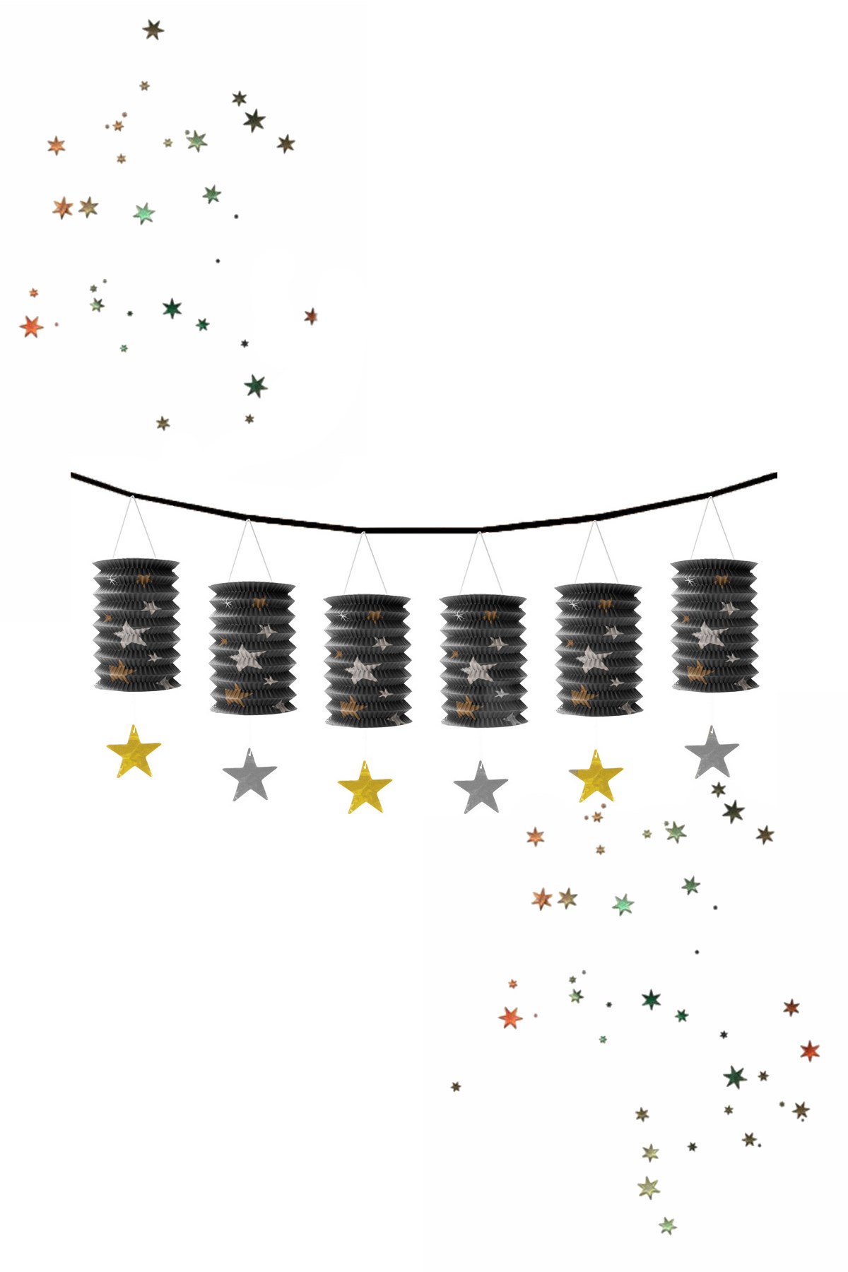 Kikajoy Sıralı Yıldızlı Gemici Feneri Gümüş 7'liPartistST2079