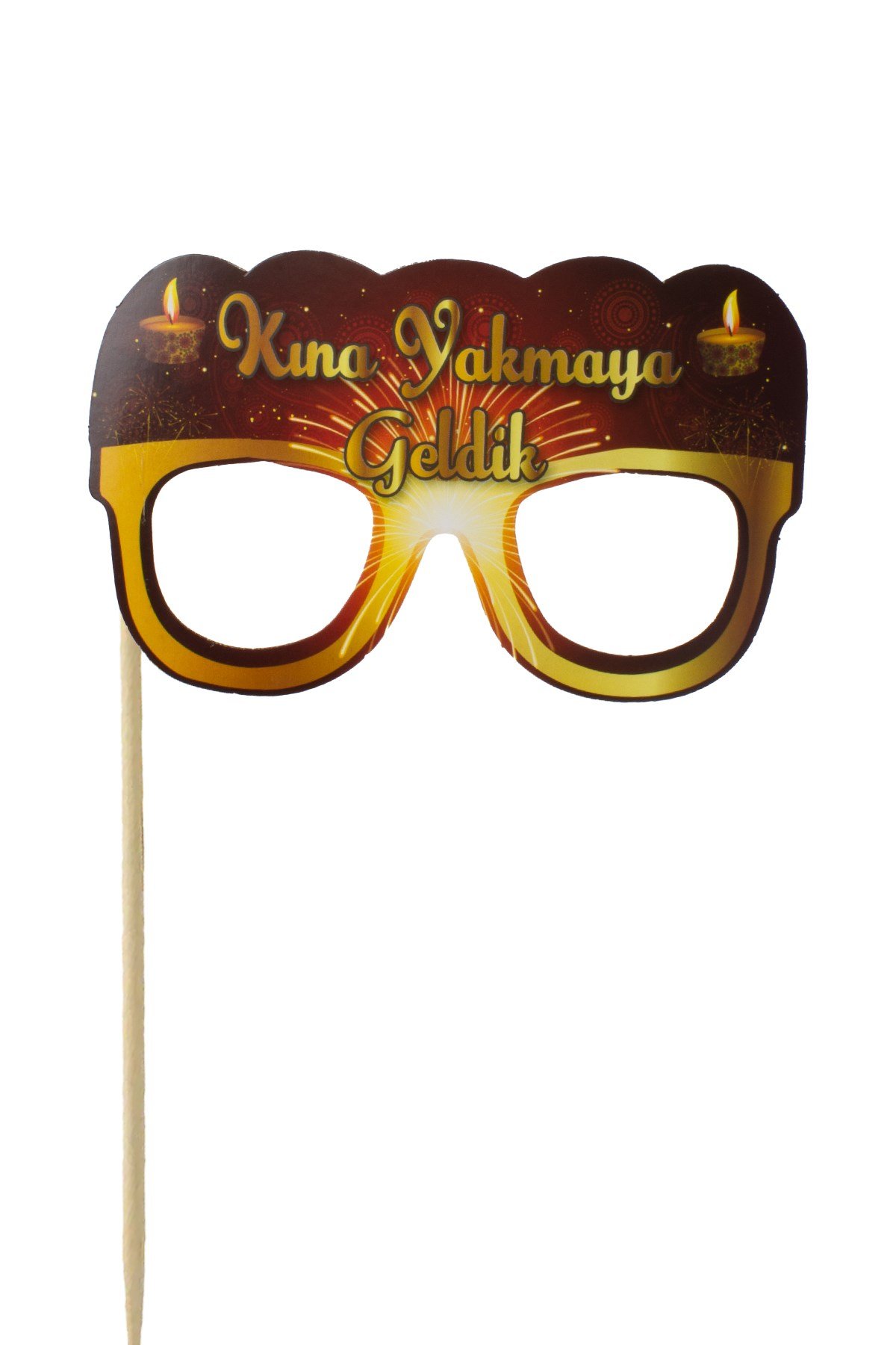 Kına Yakmaya Geldik Yazılı Gözlük Mum Konuşma BalonuPartistST4057