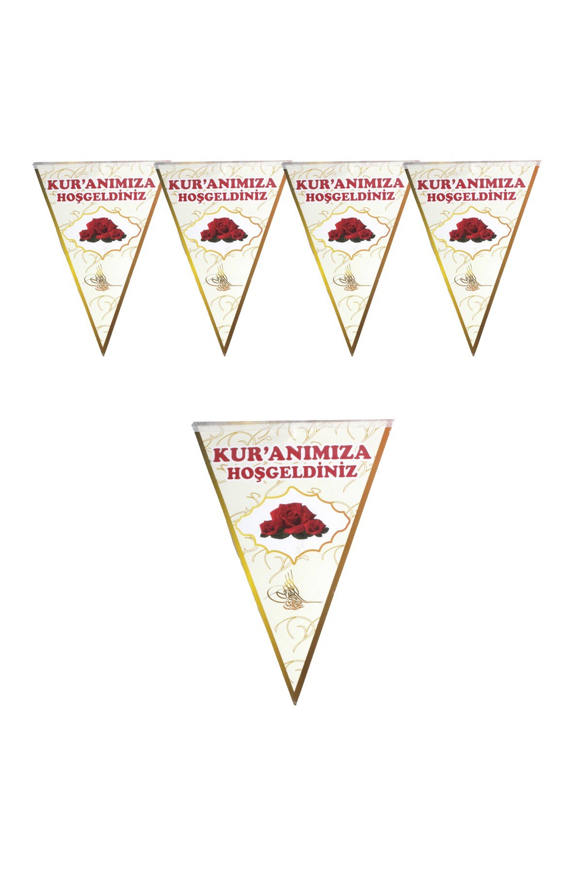 Kur'anımıza Hoşgeldiniz Üçgen Flama 200cmPartistST1863