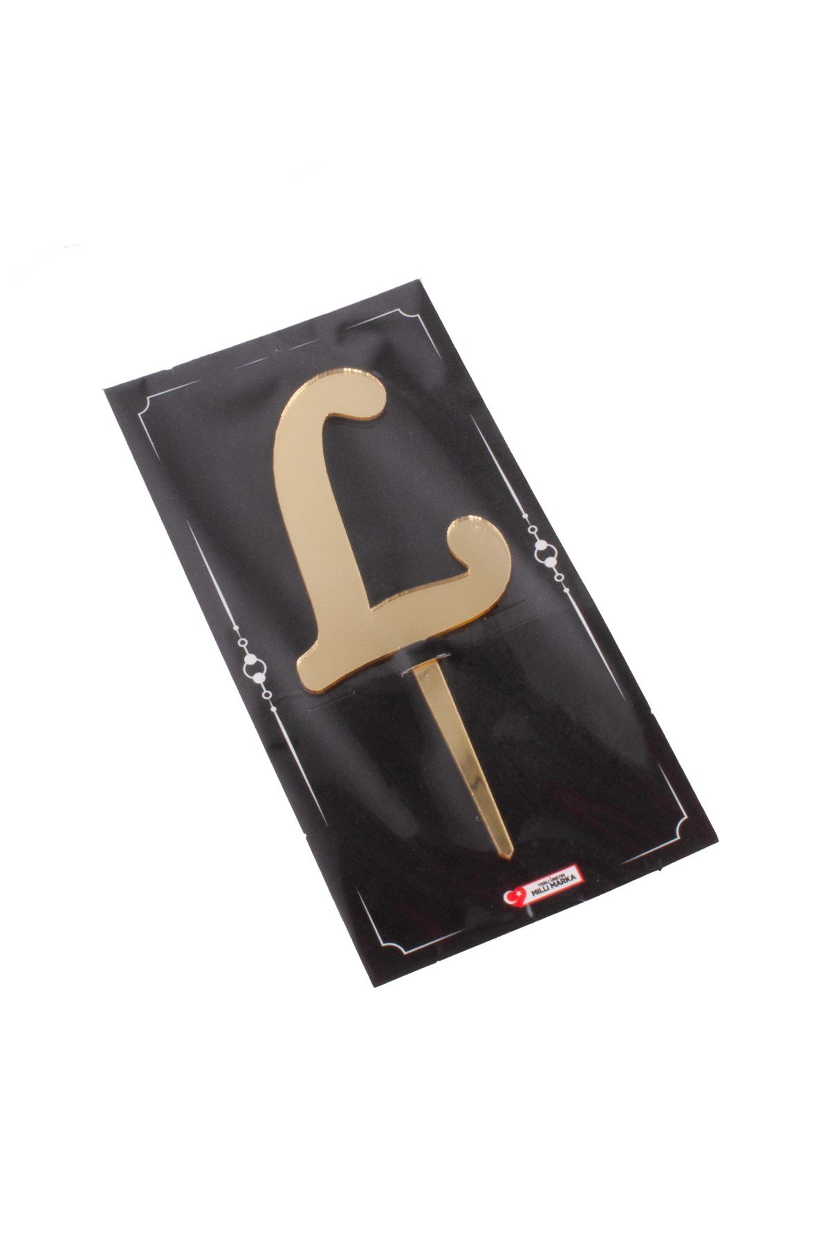 L Harf Pasta Üstü Pleksi Yazı Gold 12cmPartistST2335