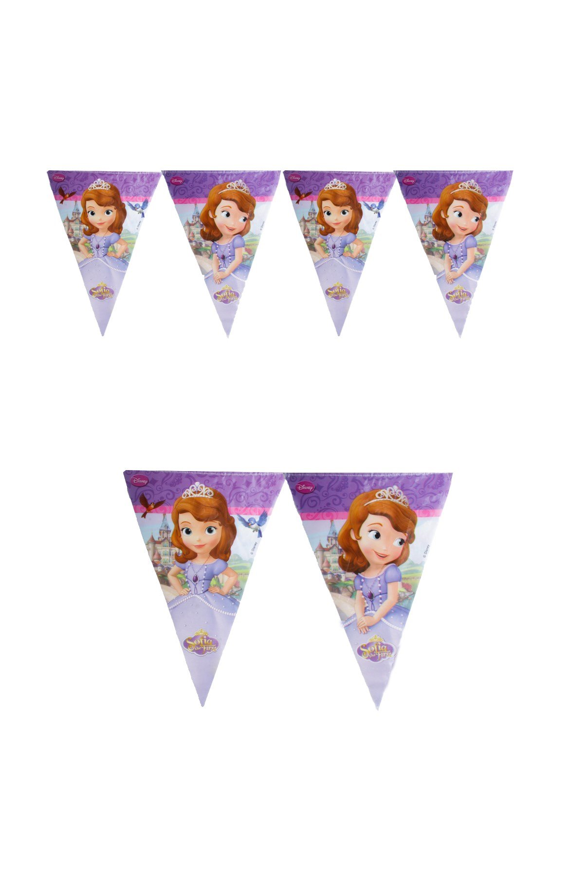 Prenses Sofia Lisanslı Üçgen Flama 230cmPartistST1805