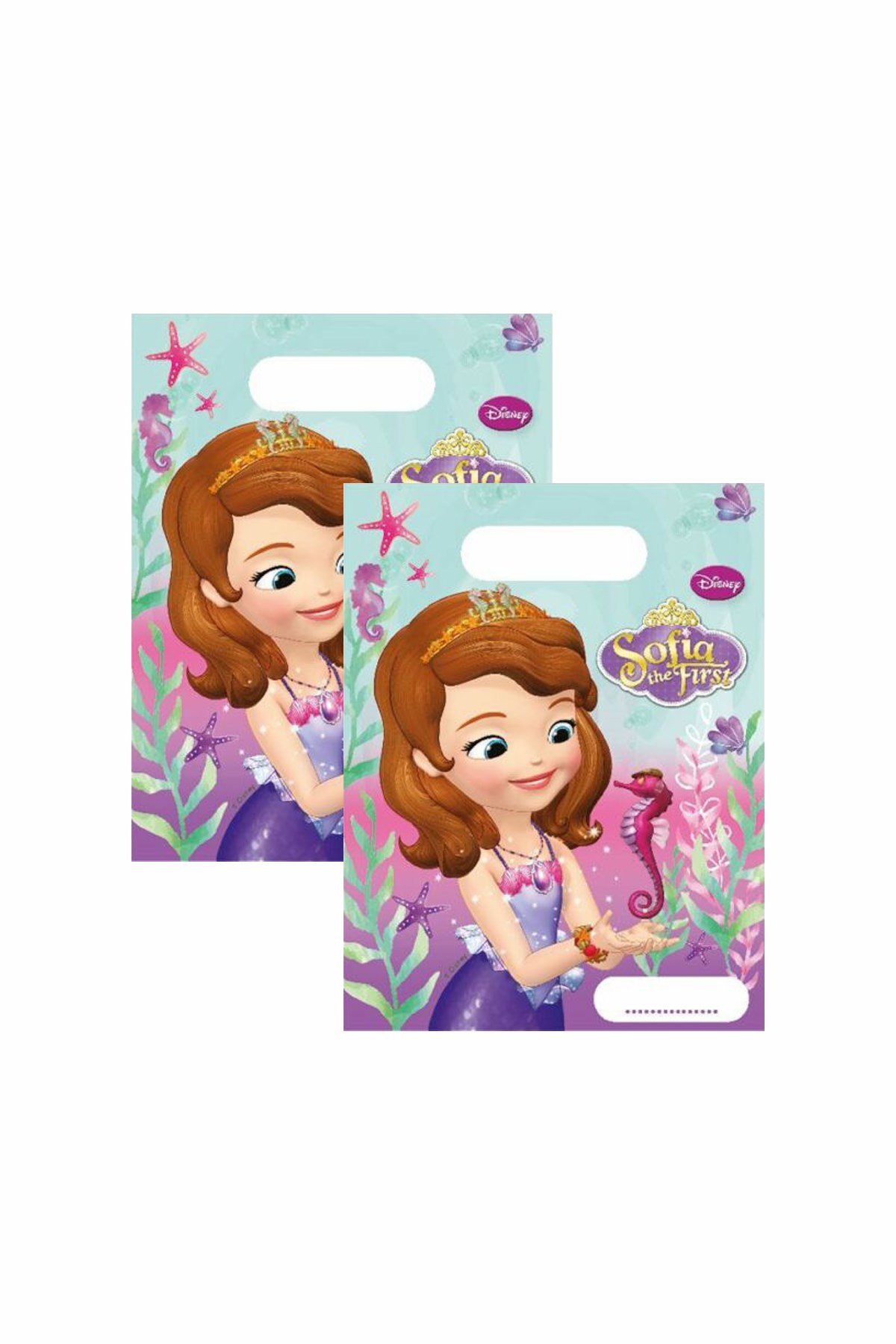 Prenses Sofia Lisanslı Plastik Çanta 6'lı 17*23 CmPartistST4194