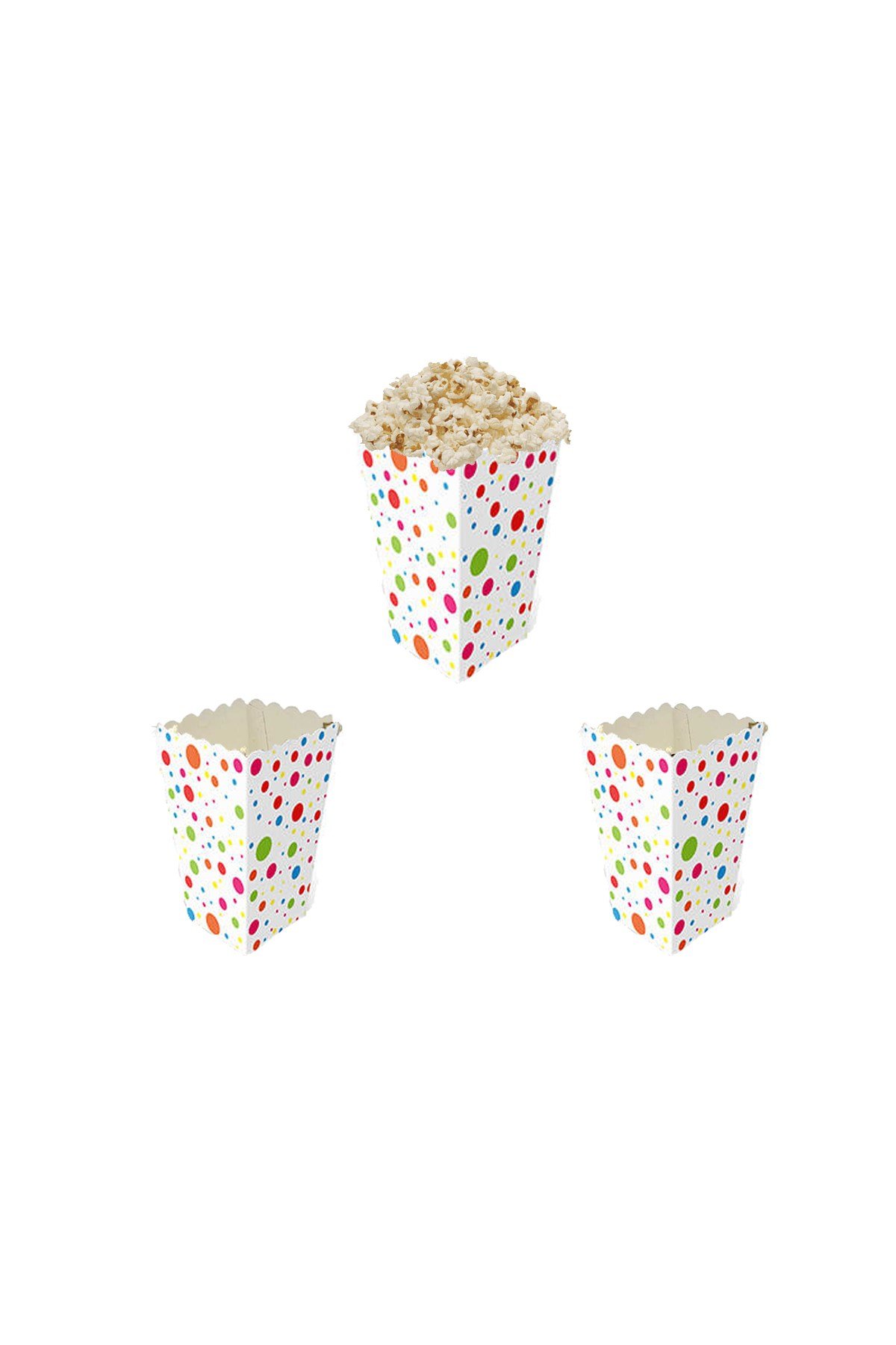 Renkli Puanlı Mısır Kutusu 10'luPartistPSPST2203