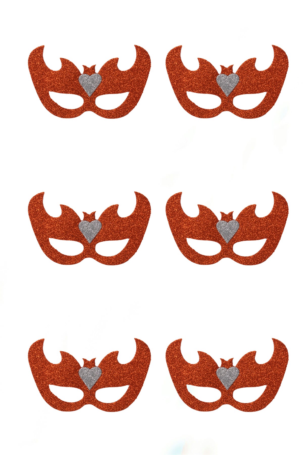 Simli Eva Dalga Gözlük Turuncu Gümüş 6 AdetPartistST2853