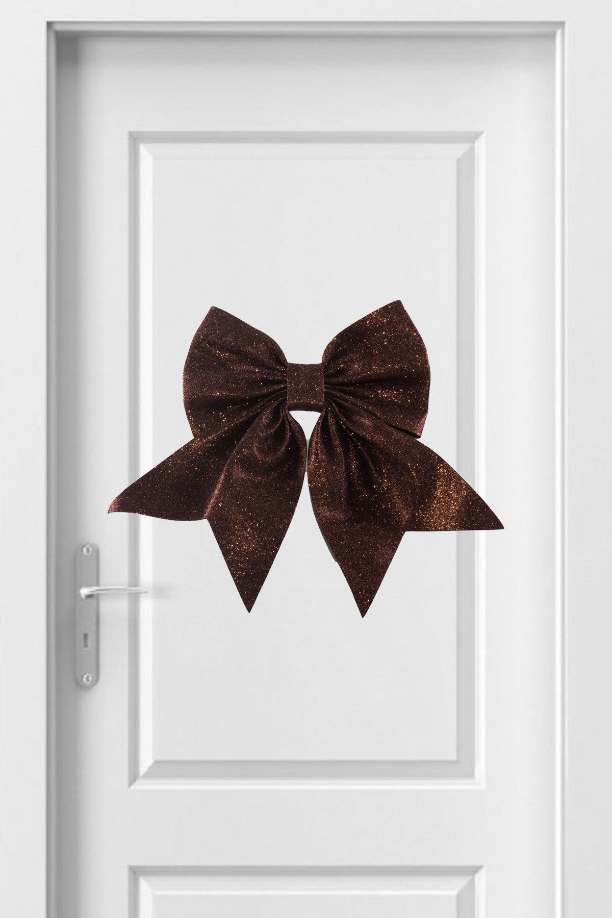 Simli Eva Ultra Büyük Fiyonk Kahverengi 50*60cmPartistST2927